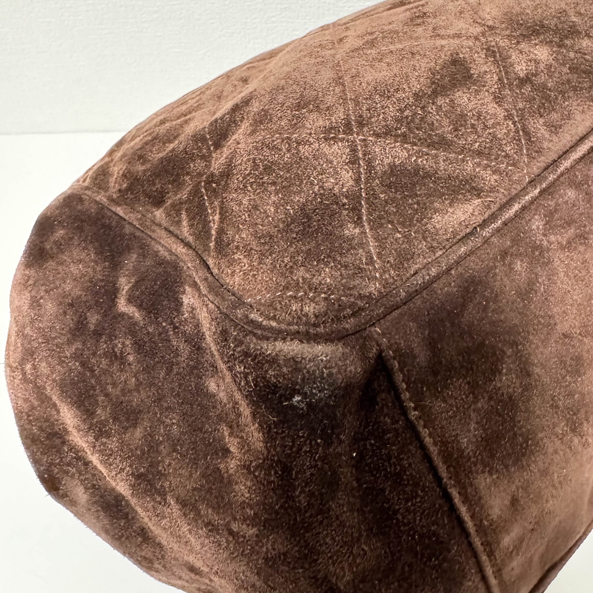 CHANEL CC Quilted Dark Brown Suede Large Satchel Crossbody Bag, in , Sold by HIVE PRELOVED - Crossbody bags, ,