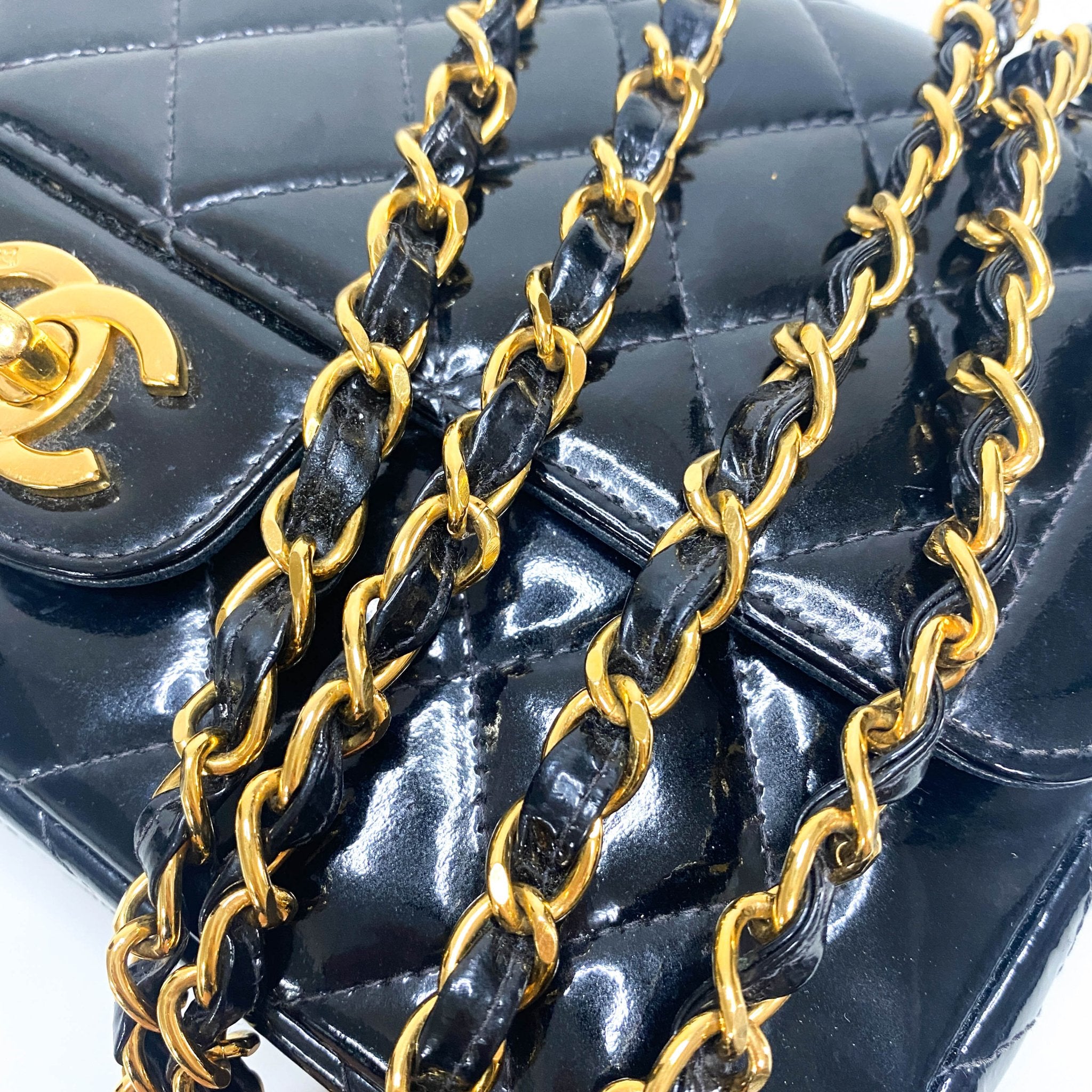 CHANEL CC Turnlock Patent Leather Single Classic Flap Chain Shoulder Bag, in , Sold by HIVE PRELOVED - Shoulder Bags, ,