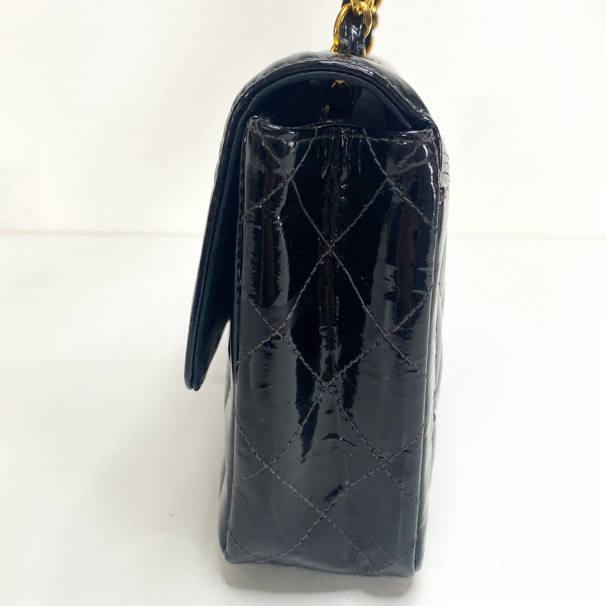 CHANEL CC Turnlock Patent Leather Single Classic Flap Chain Shoulder Bag, in , Sold by HIVE PRELOVED - Shoulder Bags, ,