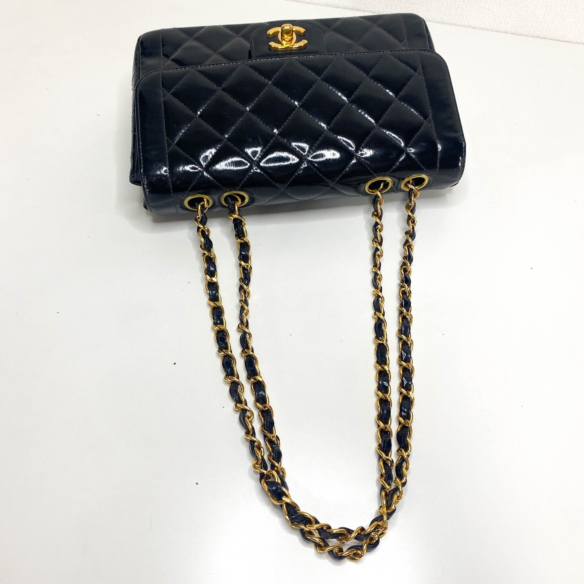 CHANEL CC Turnlock Patent Leather Single Classic Flap Chain Shoulder Bag, in , Sold by HIVE PRELOVED - Shoulder Bags, ,