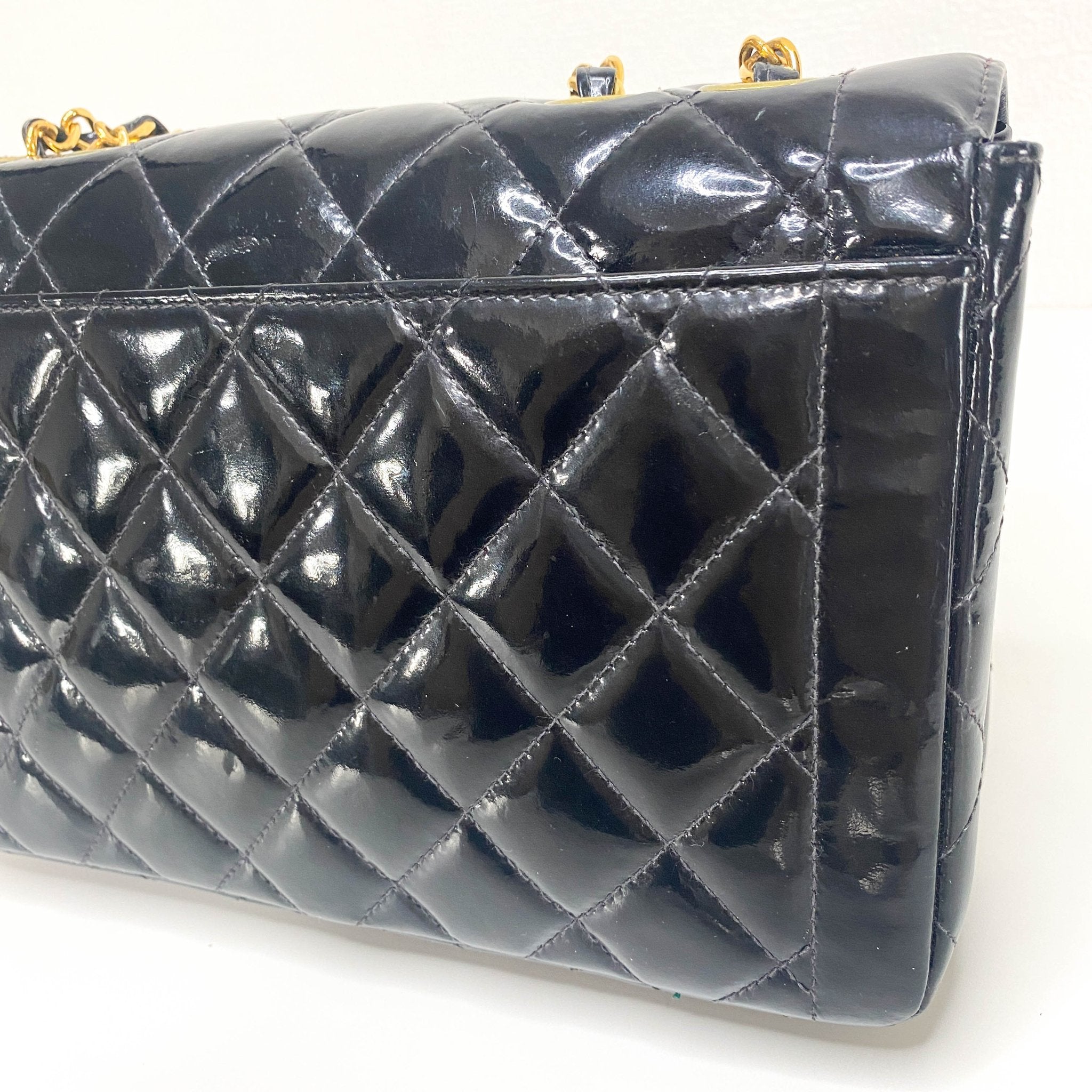 CHANEL CC Turnlock Patent Leather Single Classic Flap Chain Shoulder Bag, in , Sold by HIVE PRELOVED - Shoulder Bags, ,