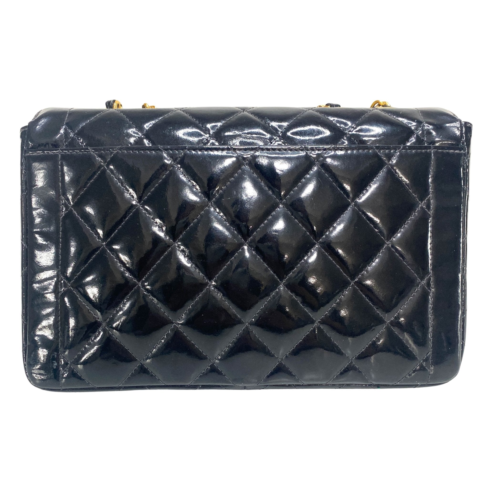 CHANEL CC Turnlock Patent Leather Single Classic Flap Chain Shoulder Bag, in , Sold by HIVE PRELOVED - Shoulder Bags, ,