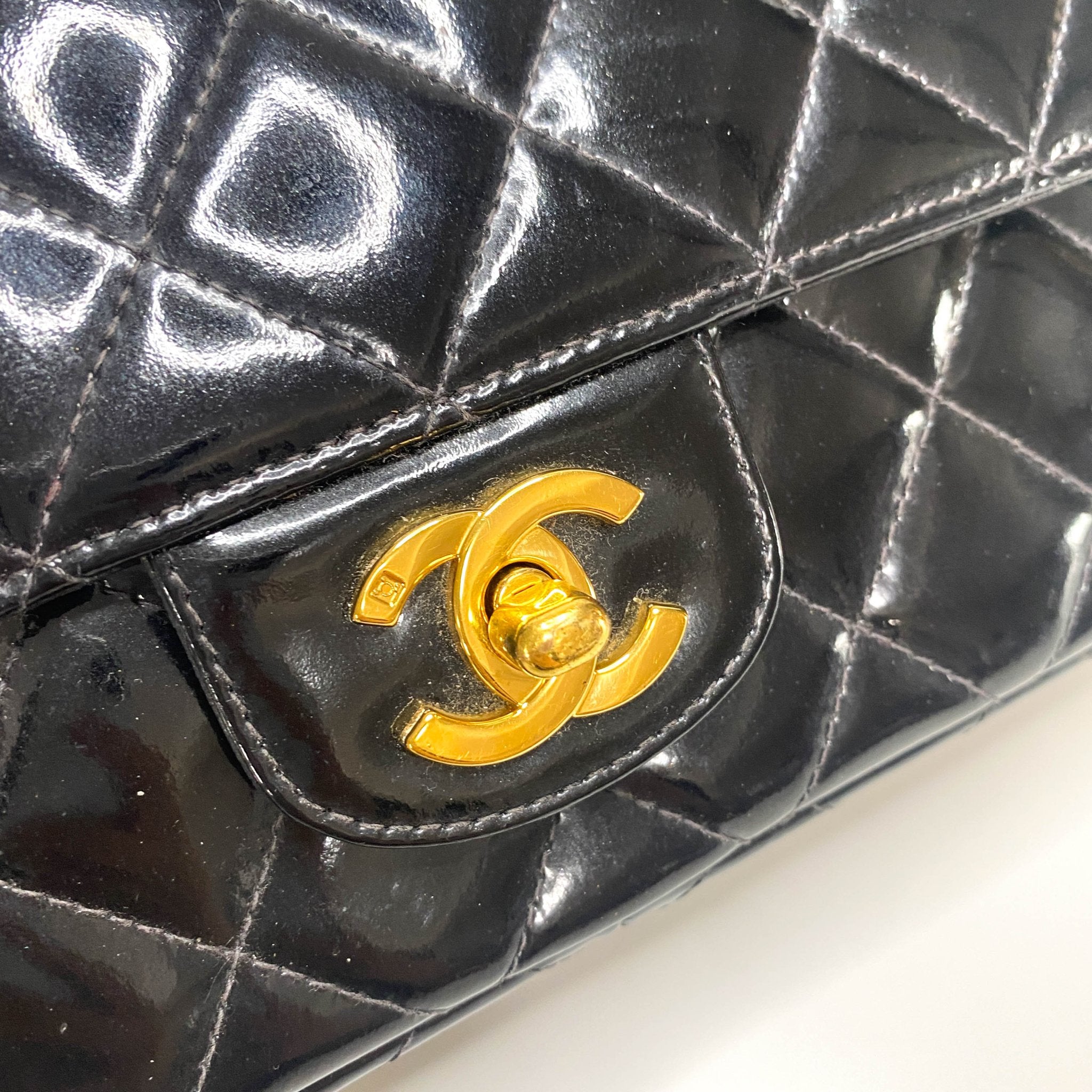 CHANEL CC Turnlock Patent Leather Single Classic Flap Chain Shoulder Bag, in , Sold by HIVE PRELOVED - Shoulder Bags, ,