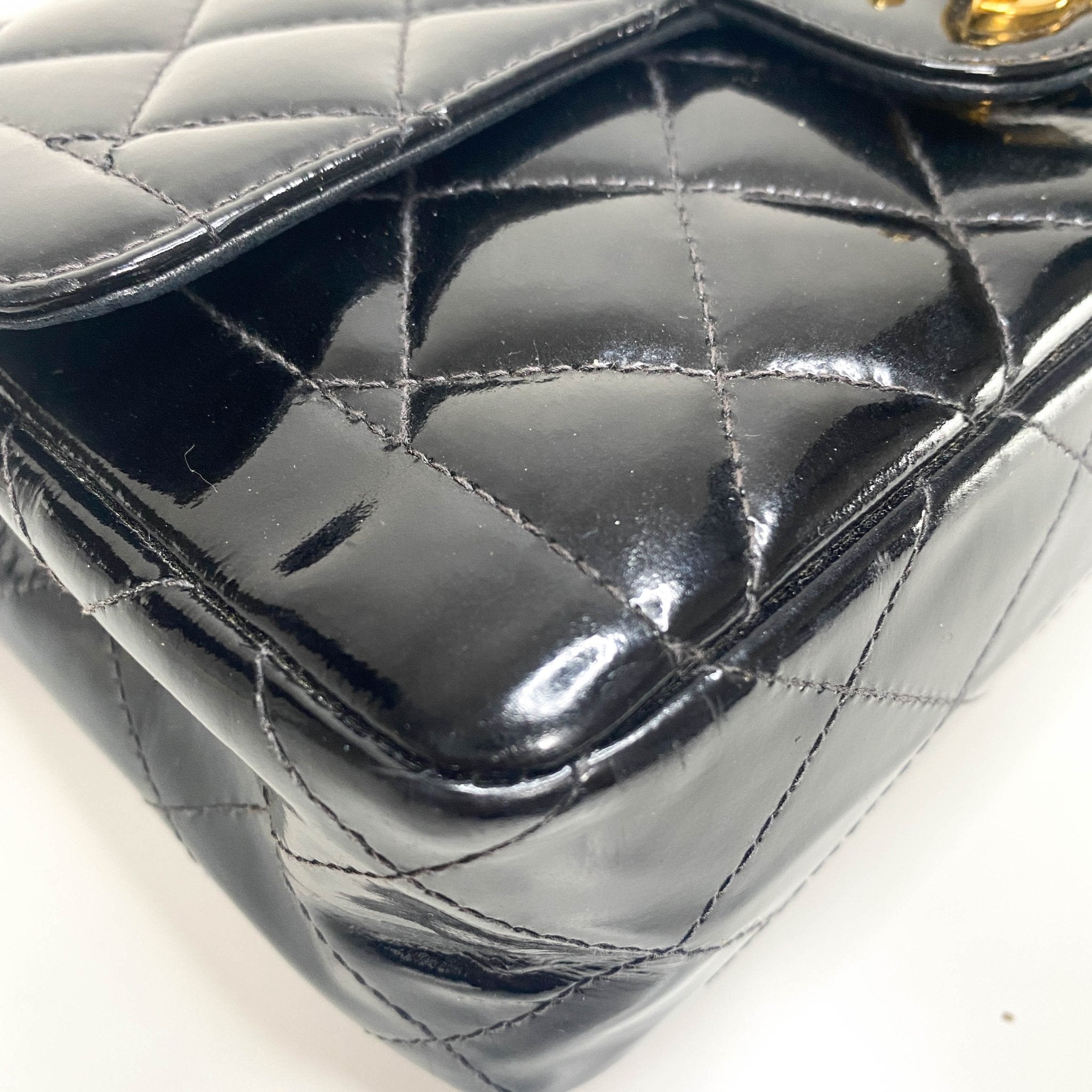 CHANEL CC Turnlock Patent Leather Single Classic Flap Chain Shoulder Bag, in , Sold by HIVE PRELOVED - Shoulder Bags, ,