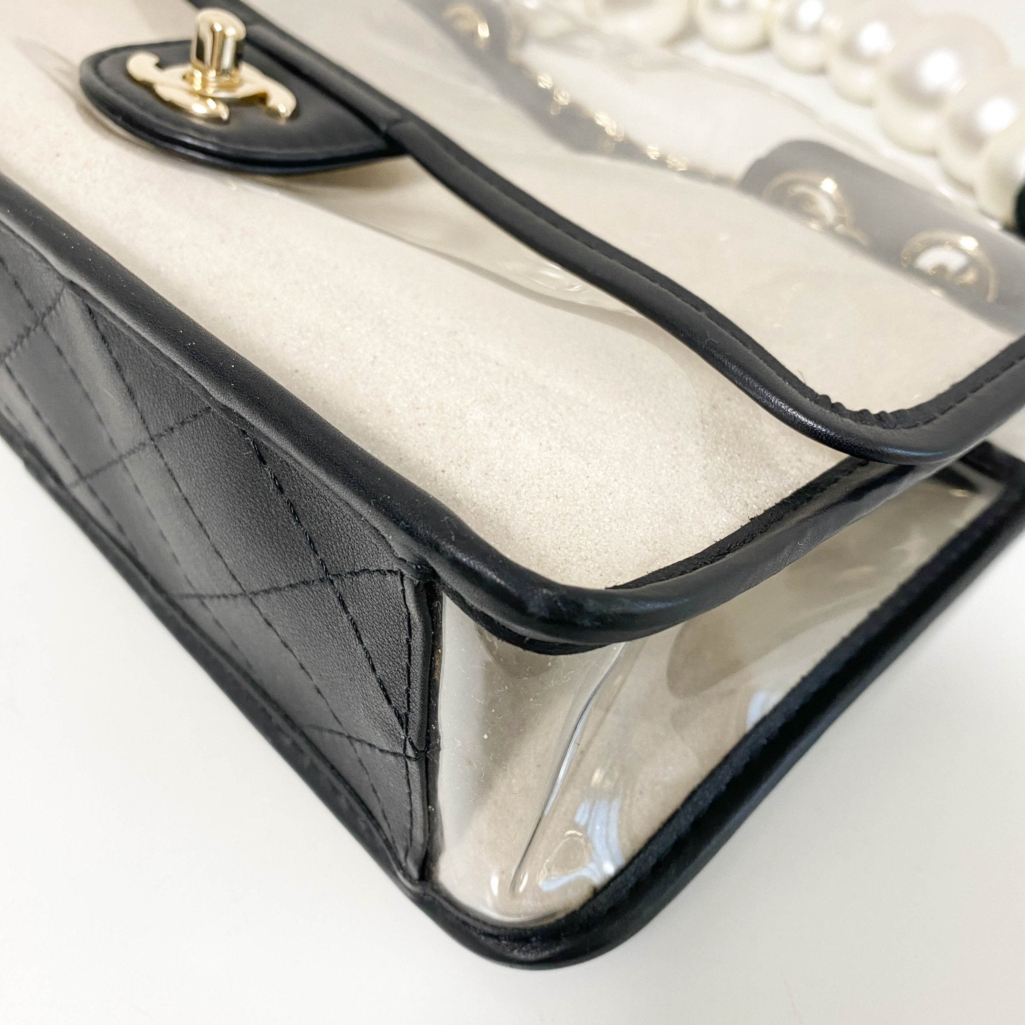 CHANEL Chanel Lambskin PVC Sand By The Sea Flap Bag With Pearl Strap, in , Sold by HIVE PRELOVED - Shoulder Bags, ,