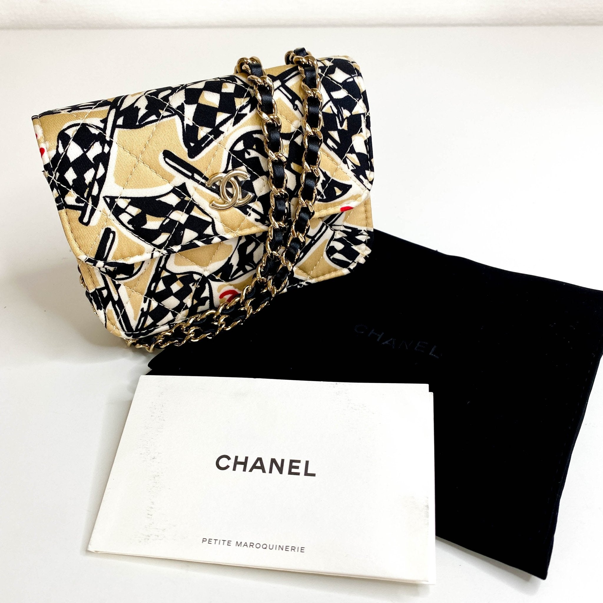 CHANEL Checkered Flag Year End Gift Mini Chain Shoulder Bag
