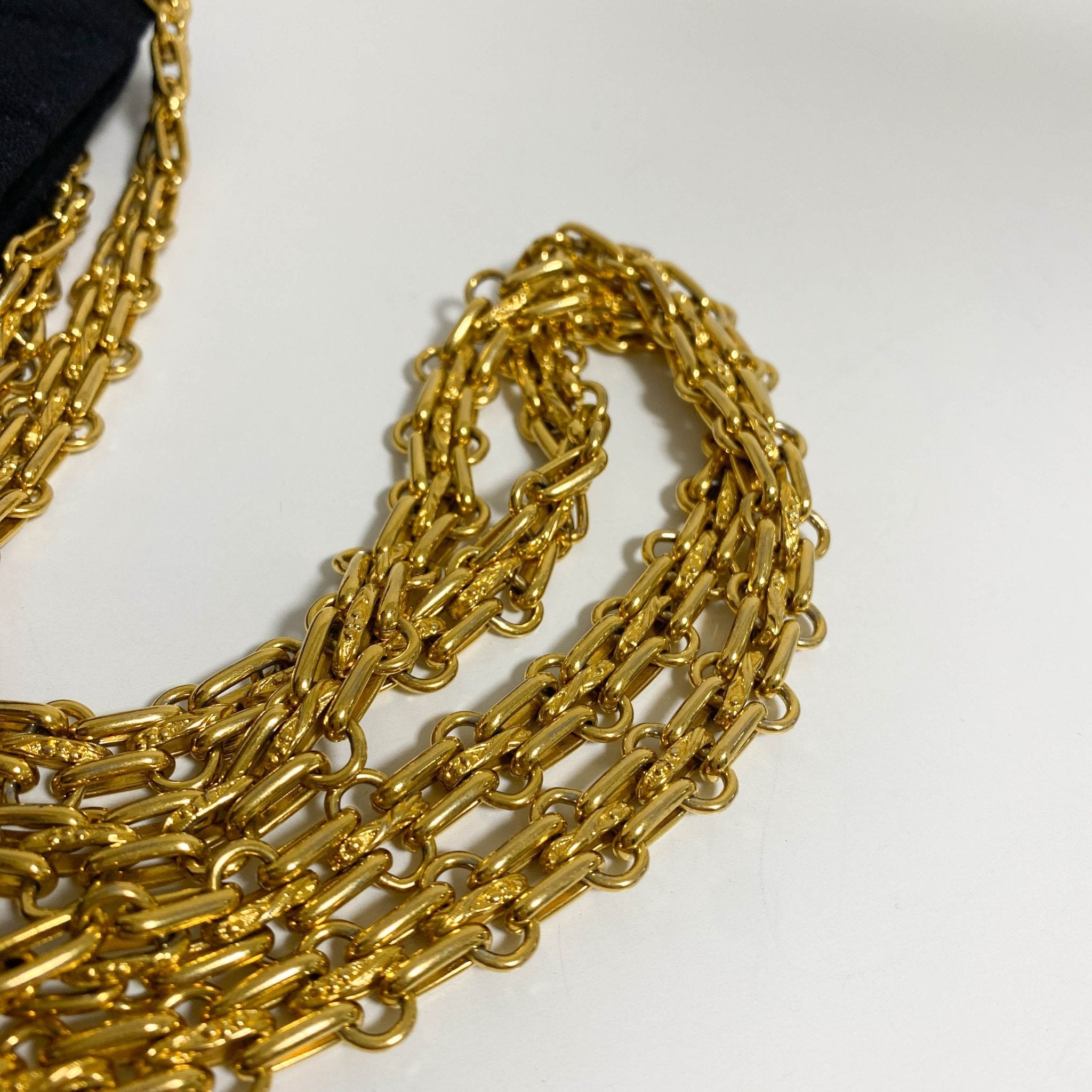 CHANEL Chevron Black Cotton Gold Bijou Chain Shoulder Bag, in , Sold by HIVE PRELOVED - Shoulder Bags, ,