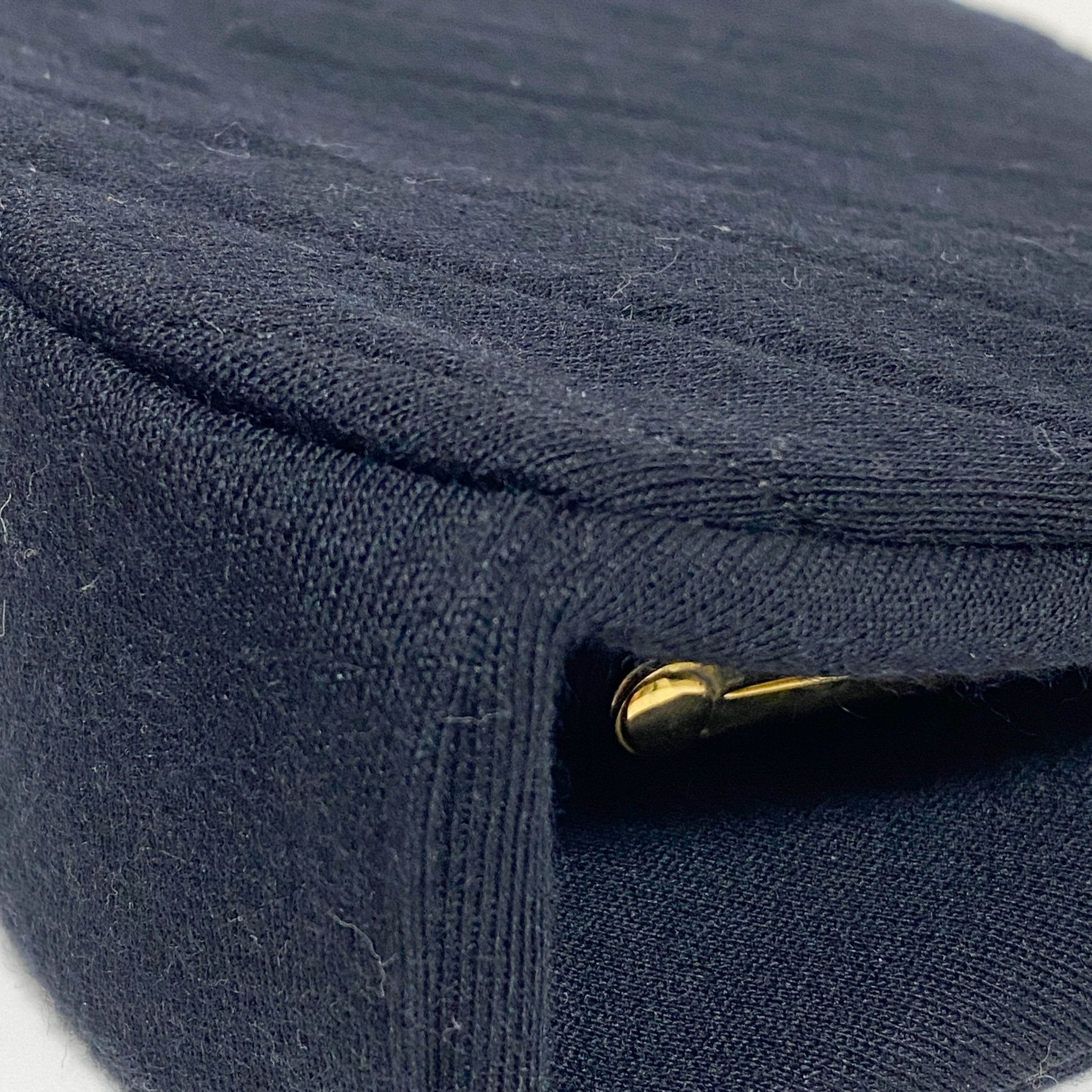 CHANEL Chevron Black Cotton Gold Bijou Chain Shoulder Bag, in , Sold by HIVE PRELOVED - Shoulder Bags, ,