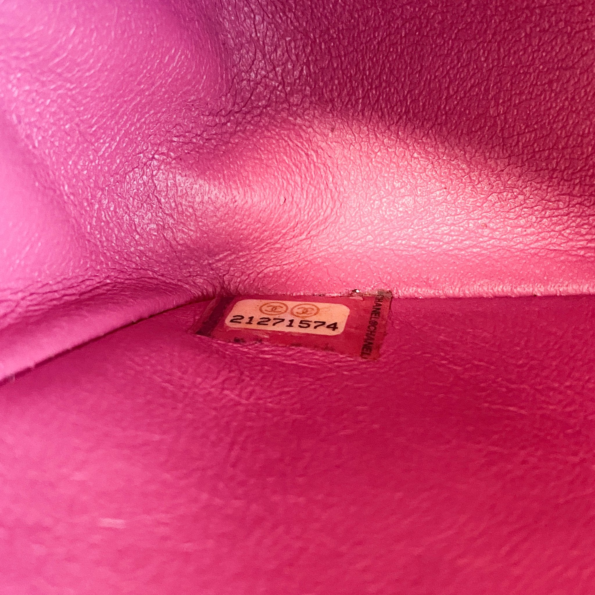 CHANEL Chevron CC V Stitched Single Flap Lambskin Chain Shoulder Bag Pink Gold Hardware in Sold by HIVE PRELOVED Shoulder Bag