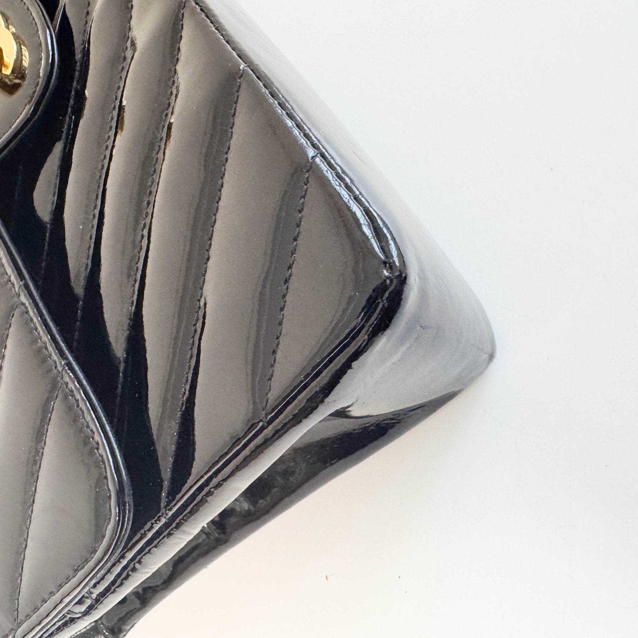 CHANEL Chevron Vernish Leather Chain Strap Shoulder Bag, in , Sold by HIVE PRELOVED - Shoulder Bags, ,