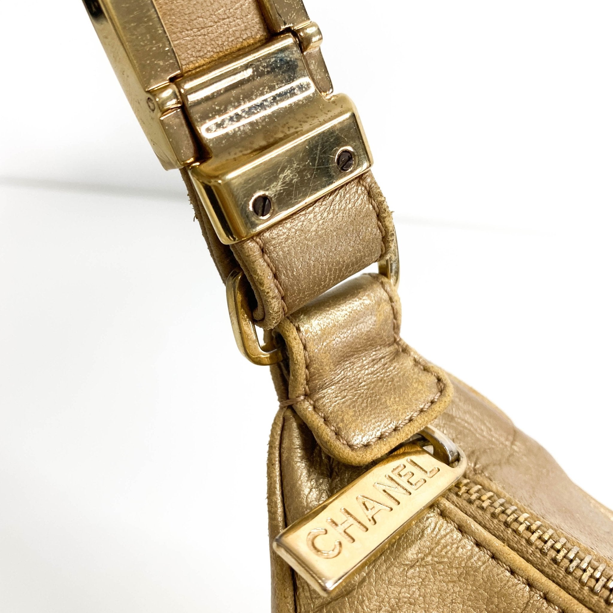 CHANEL Chocolate Bar Metal Gold Lambskin Shoulder Bag, in , Sold by HIVE PRELOVED - Shoulder Bags, ,