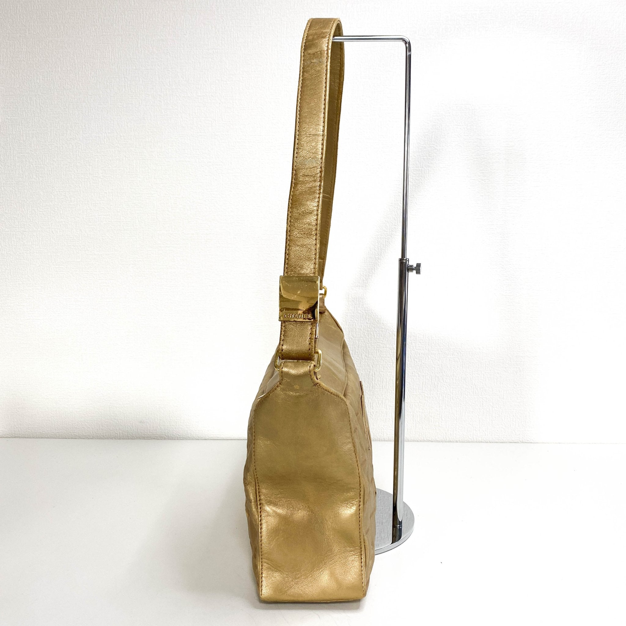 CHANEL Chocolate Bar Metal Gold Lambskin Shoulder Bag, in , Sold by HIVE PRELOVED - Shoulder Bags, ,