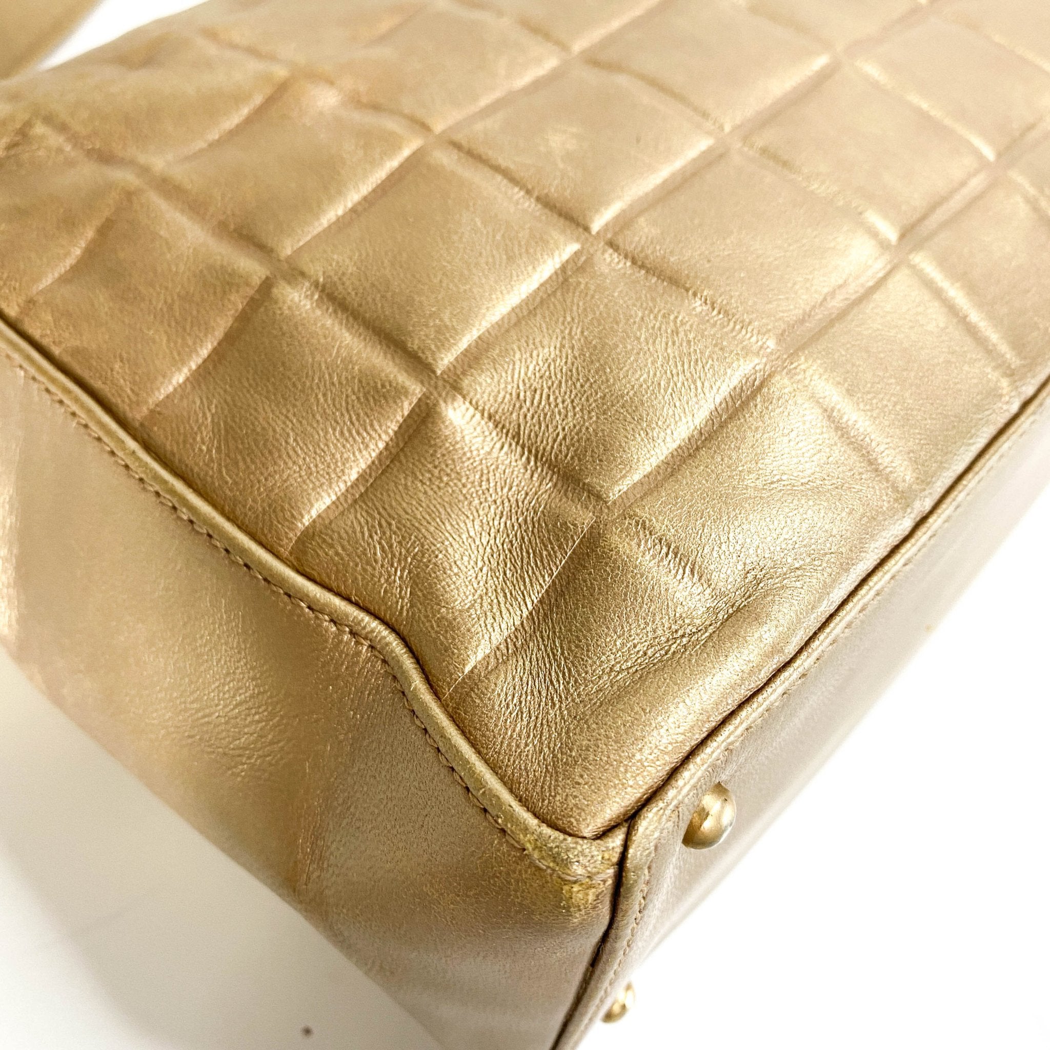 CHANEL Chocolate Bar Metal Gold Lambskin Shoulder Bag, in , Sold by HIVE PRELOVED - Shoulder Bags, ,