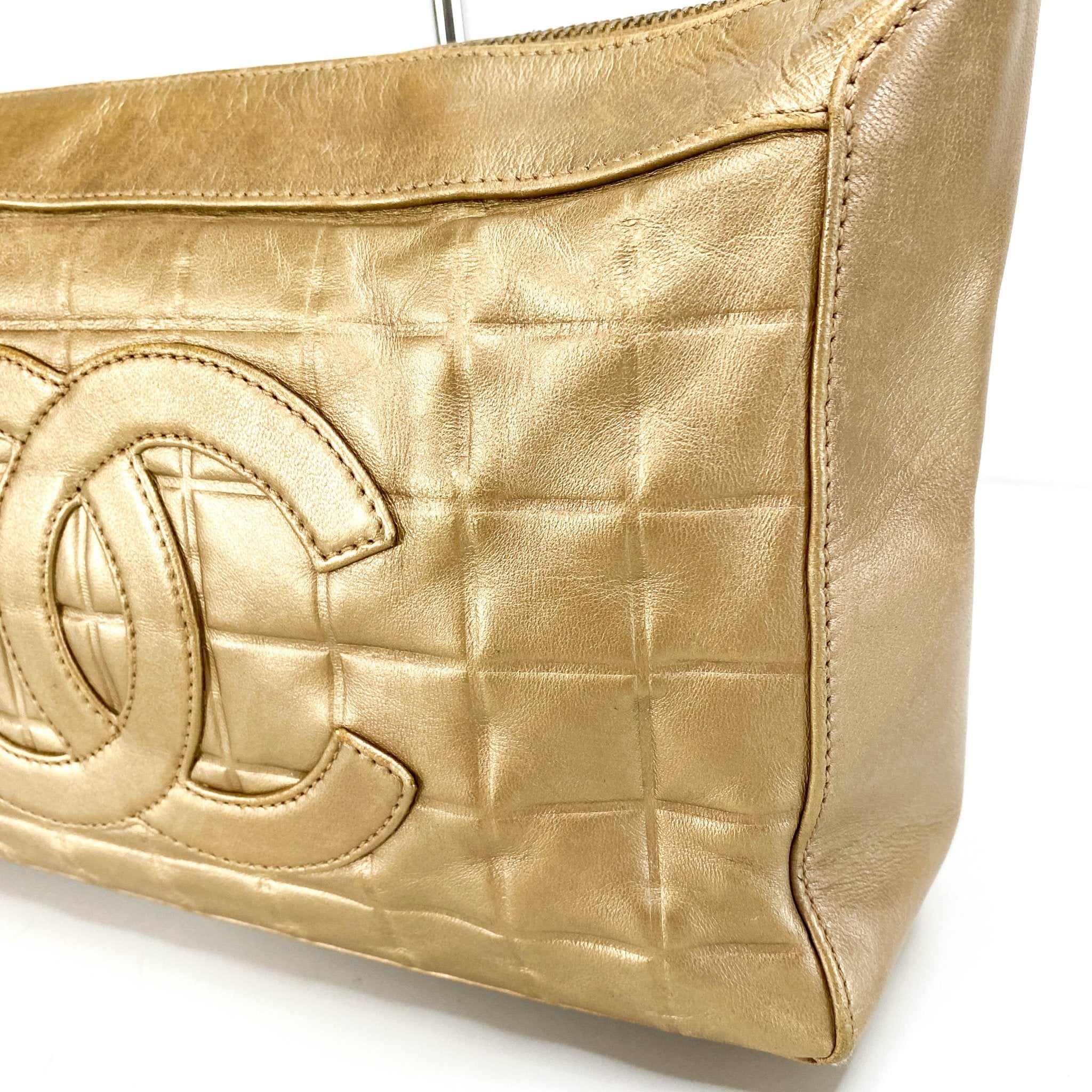 CHANEL Chocolate Bar Metal Gold Lambskin Shoulder Bag, in , Sold by HIVE PRELOVED - Shoulder Bags, ,