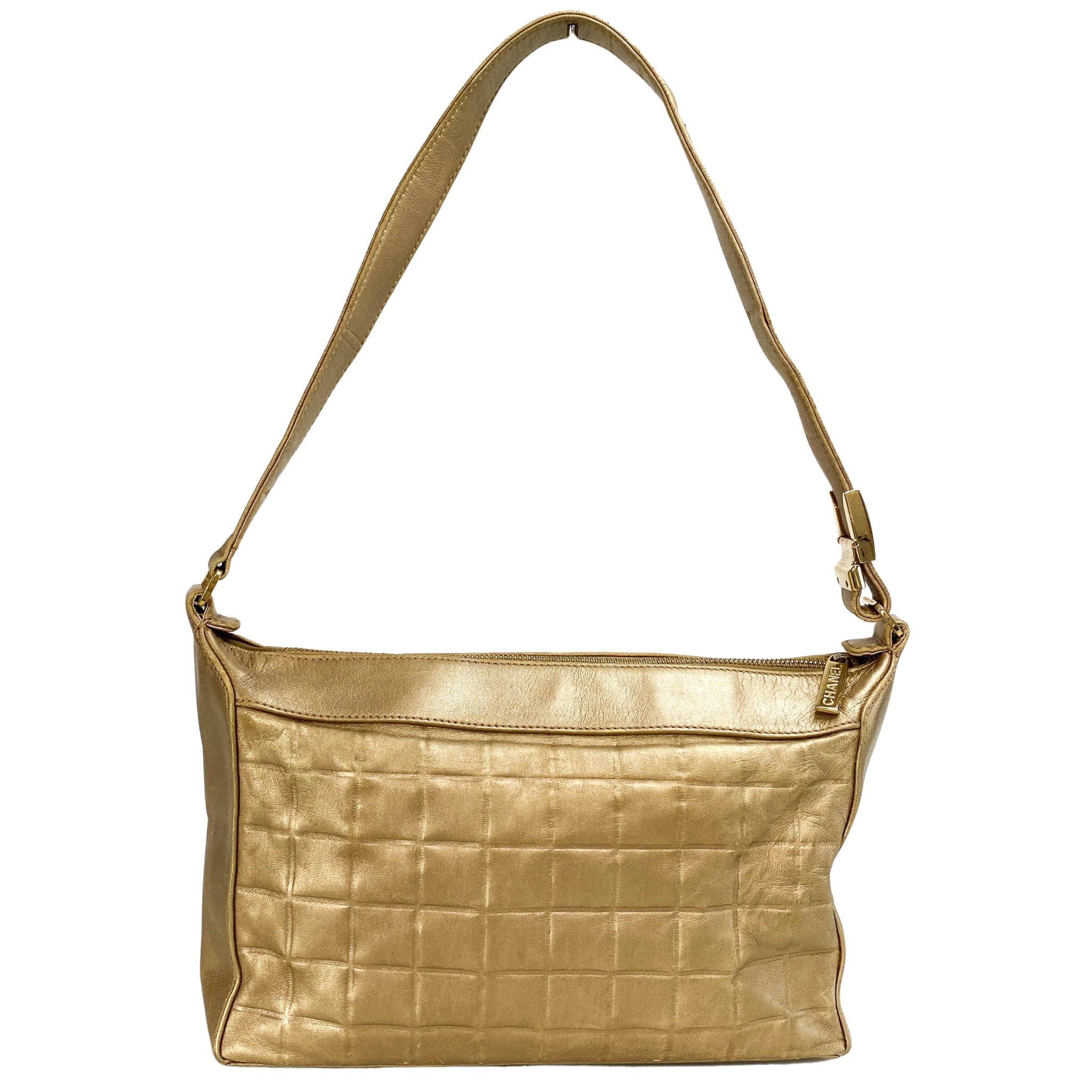 CHANEL Chocolate Bar Metal Gold Lambskin Shoulder Bag, in , Sold by HIVE PRELOVED - Shoulder Bags, ,