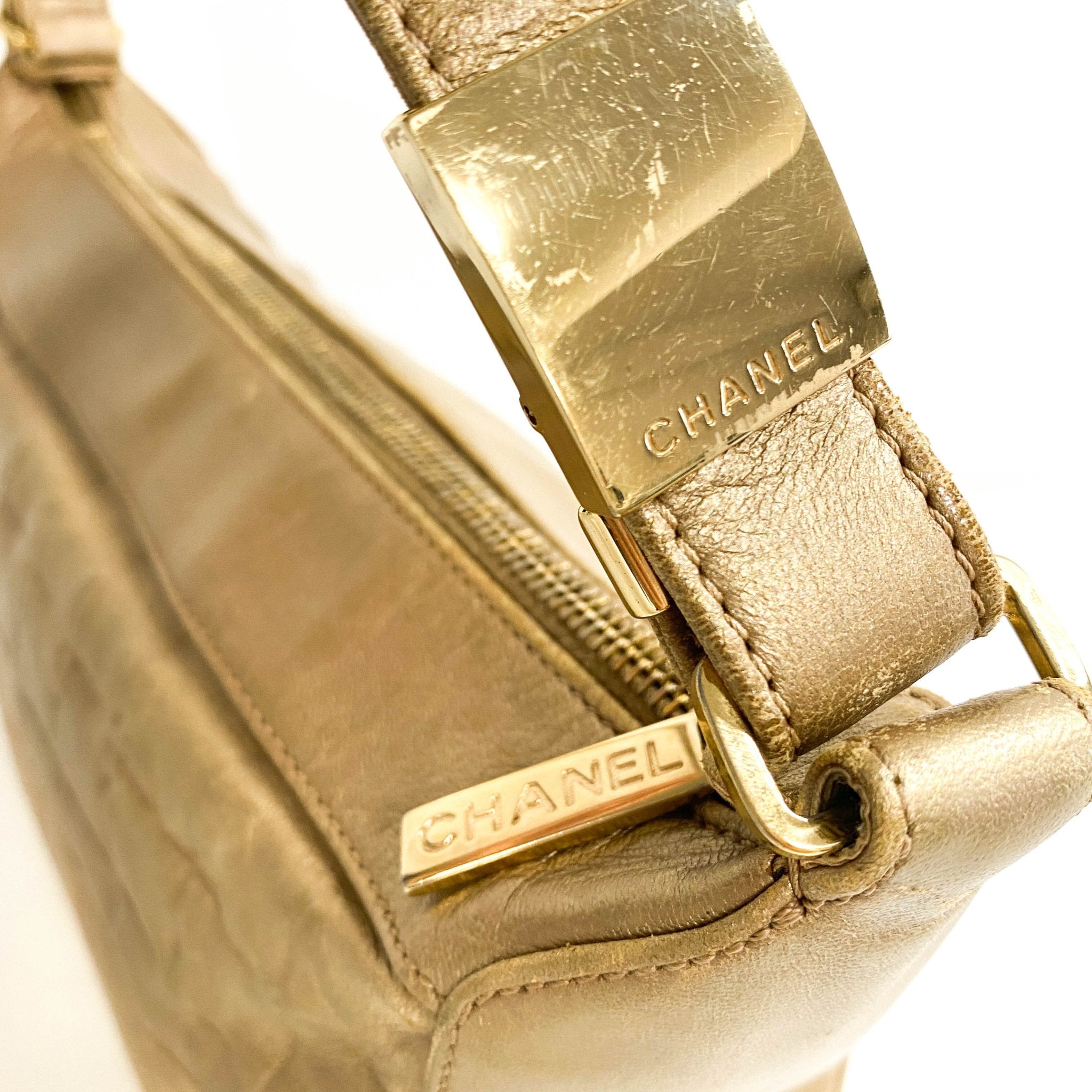 CHANEL Chocolate Bar Metal Gold Lambskin Shoulder Bag, in , Sold by HIVE PRELOVED - Shoulder Bags, ,