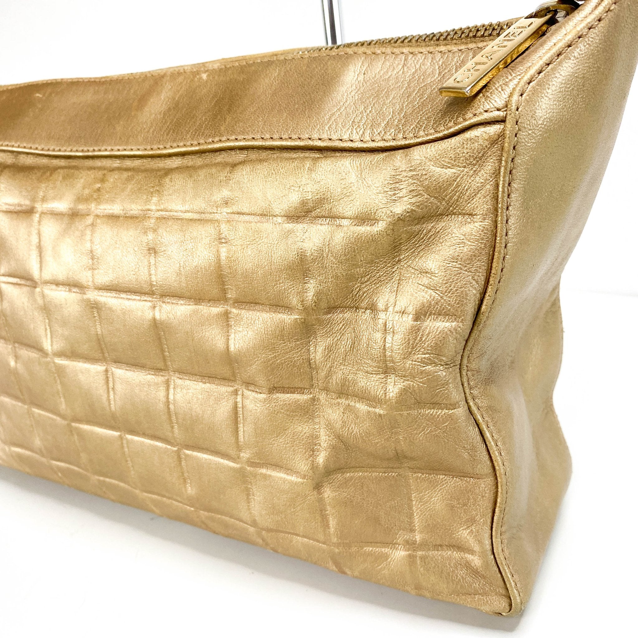 CHANEL Chocolate Bar Metal Gold Lambskin Shoulder Bag, in , Sold by HIVE PRELOVED - Shoulder Bags, ,