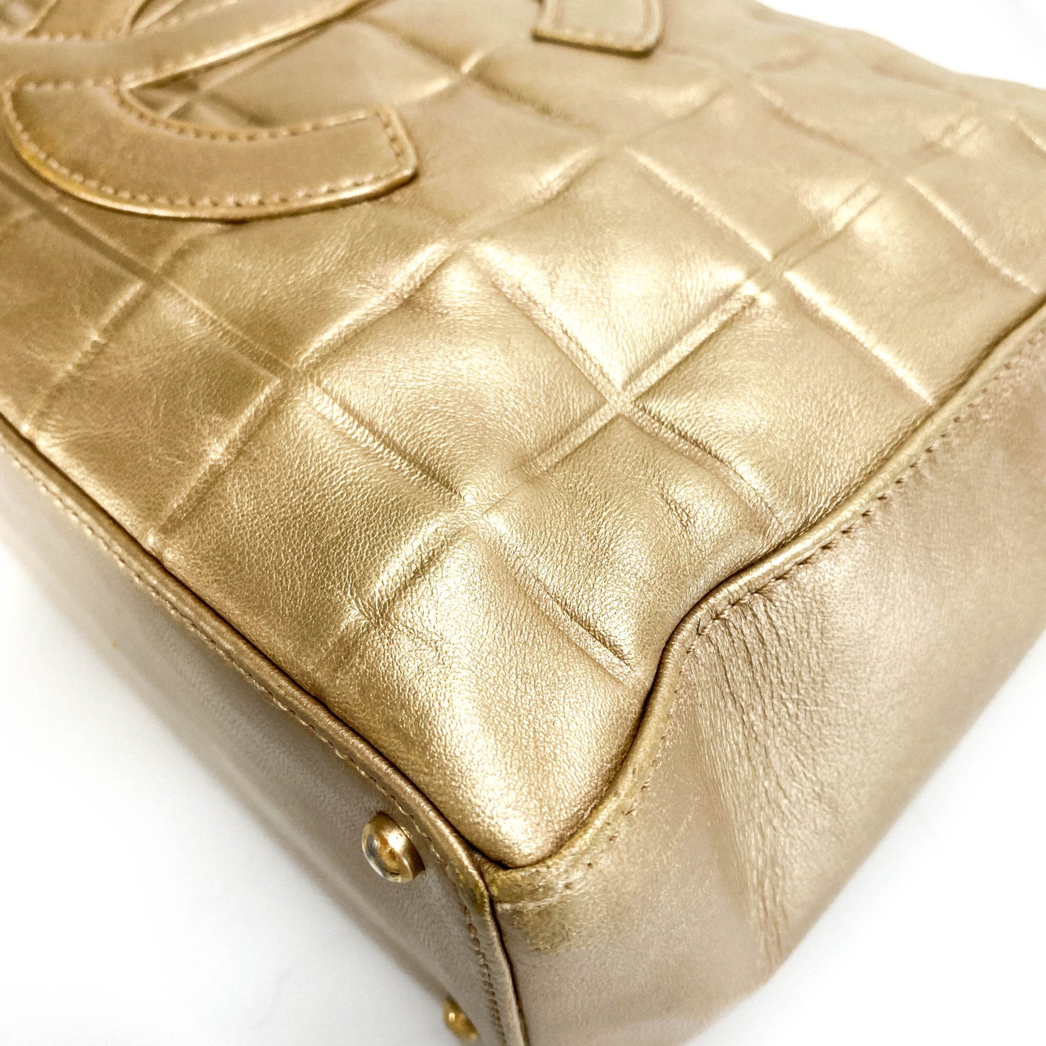 CHANEL Chocolate Bar Metal Gold Lambskin Shoulder Bag, in , Sold by HIVE PRELOVED - Shoulder Bags, ,