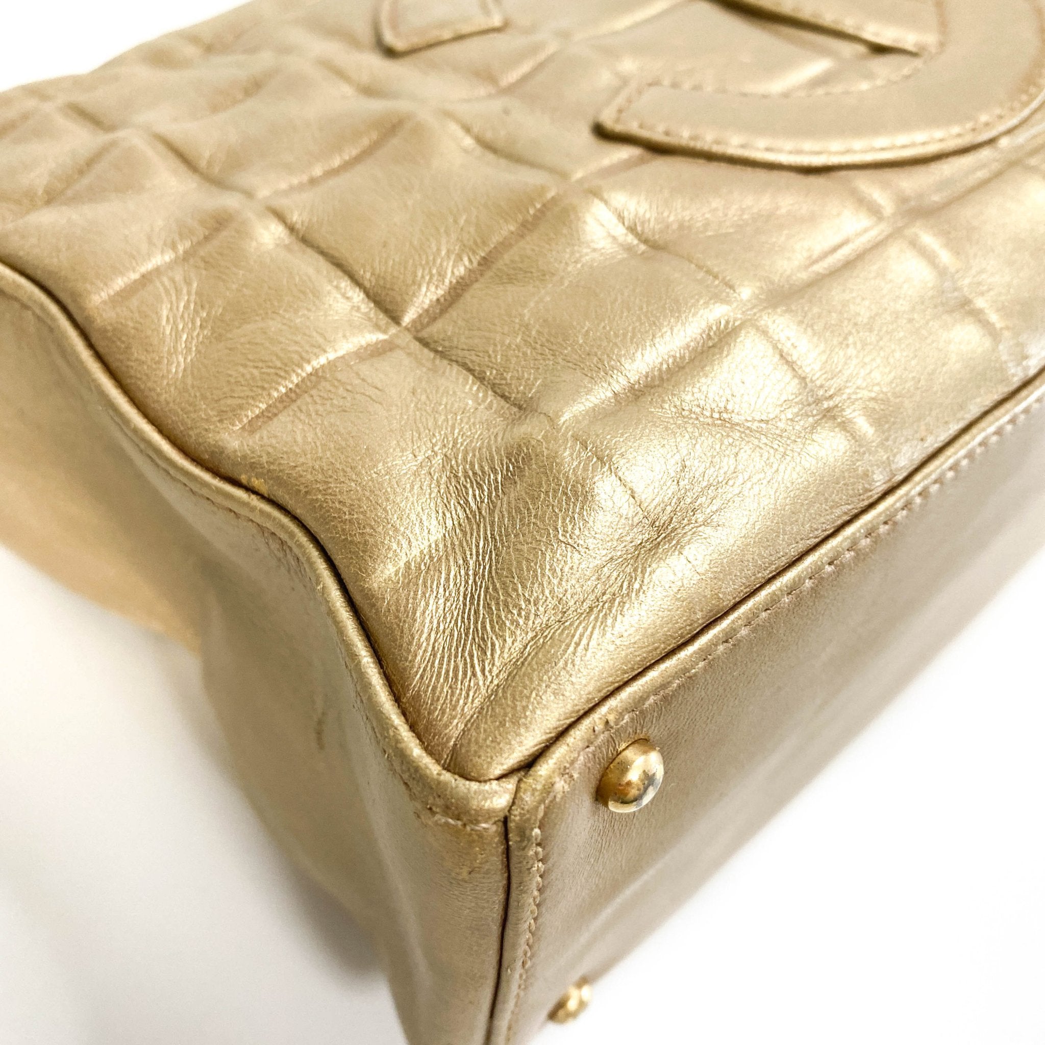 CHANEL Chocolate Bar Metal Gold Lambskin Shoulder Bag, in , Sold by HIVE PRELOVED - Shoulder Bags, ,