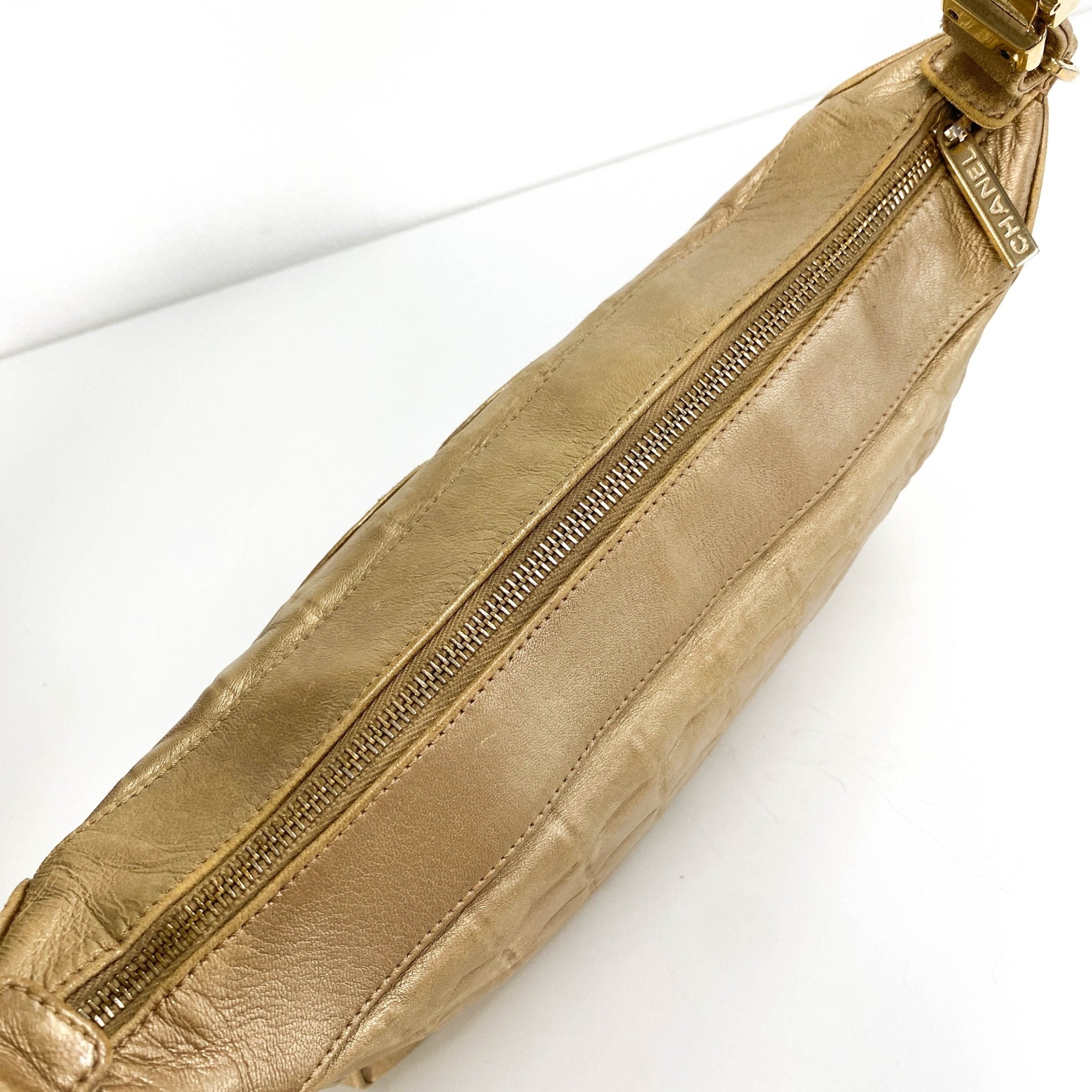 CHANEL Chocolate Bar Metal Gold Lambskin Shoulder Bag, in , Sold by HIVE PRELOVED - Shoulder Bags, ,