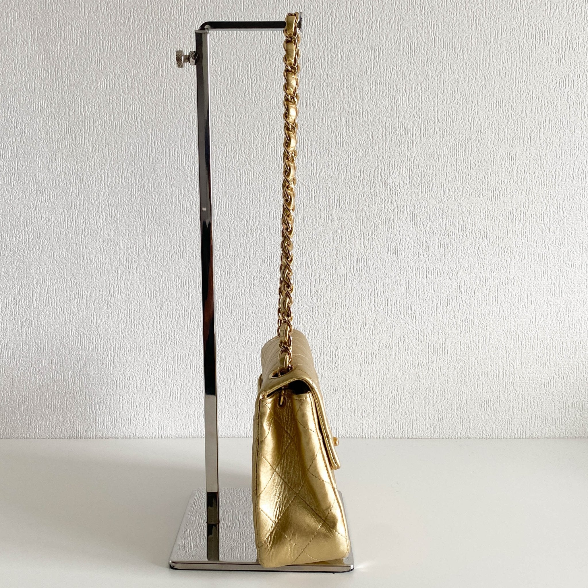 CHANEL Classic Flap Gold Lambskin Mini Gold Chain Shoulder Bag, in , Sold by HIVE PRELOVED - Crossbody bags, ,