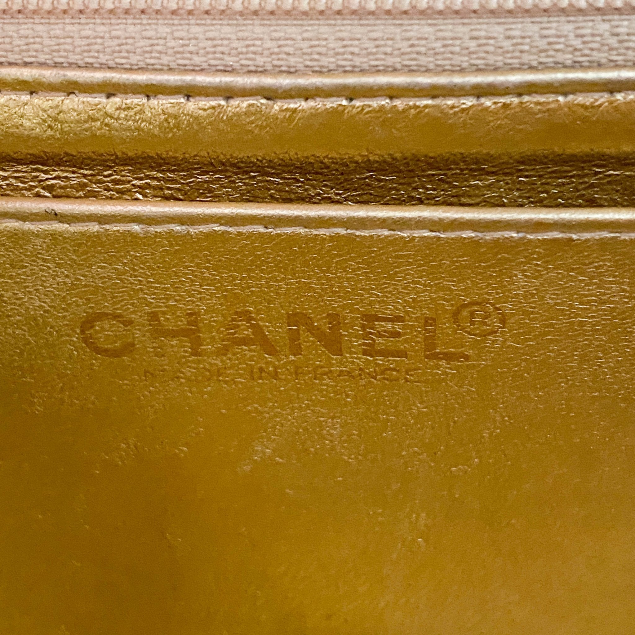 CHANEL Classic Flap Gold Lambskin Mini Gold Chain Shoulder Bag, in , Sold by HIVE PRELOVED - Crossbody bags, ,