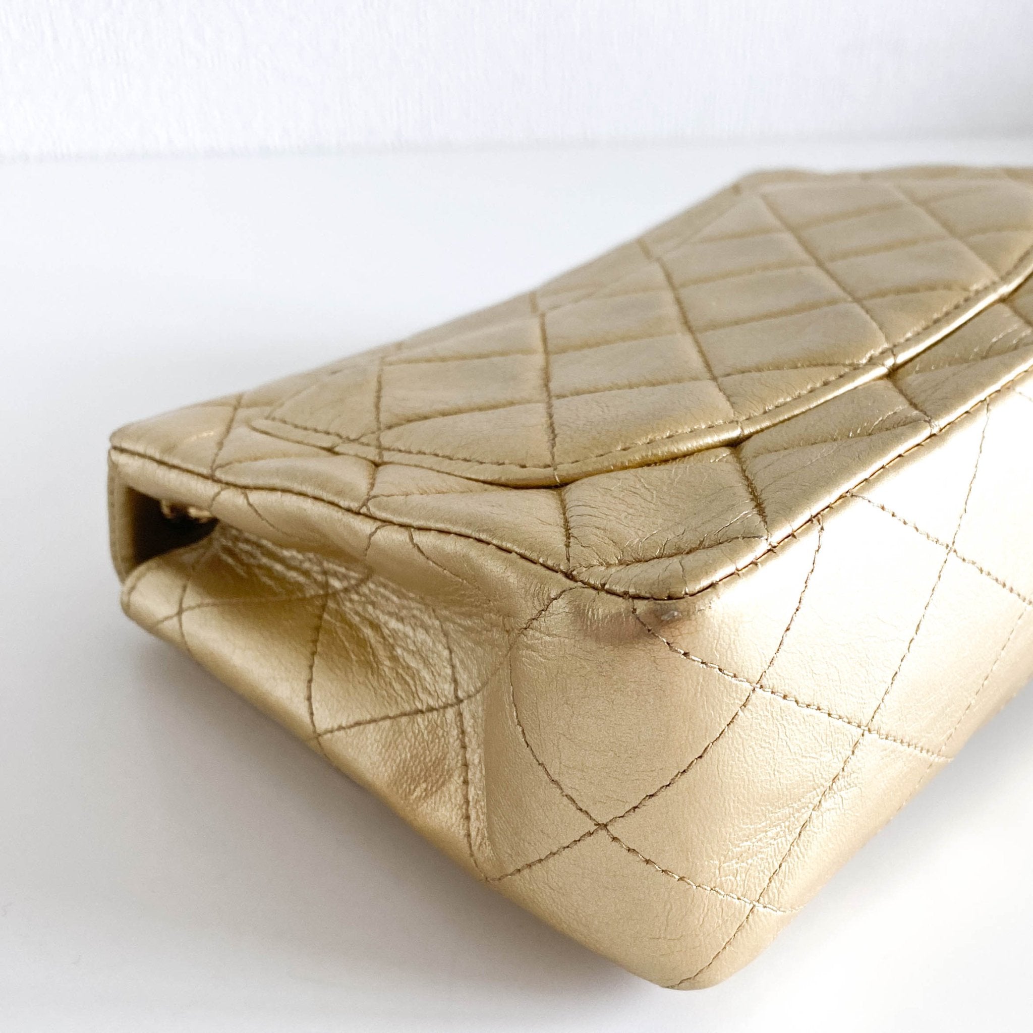 CHANEL Classic Flap Gold Lambskin Mini Gold Chain Shoulder Bag, in , Sold by HIVE PRELOVED - Crossbody bags, ,