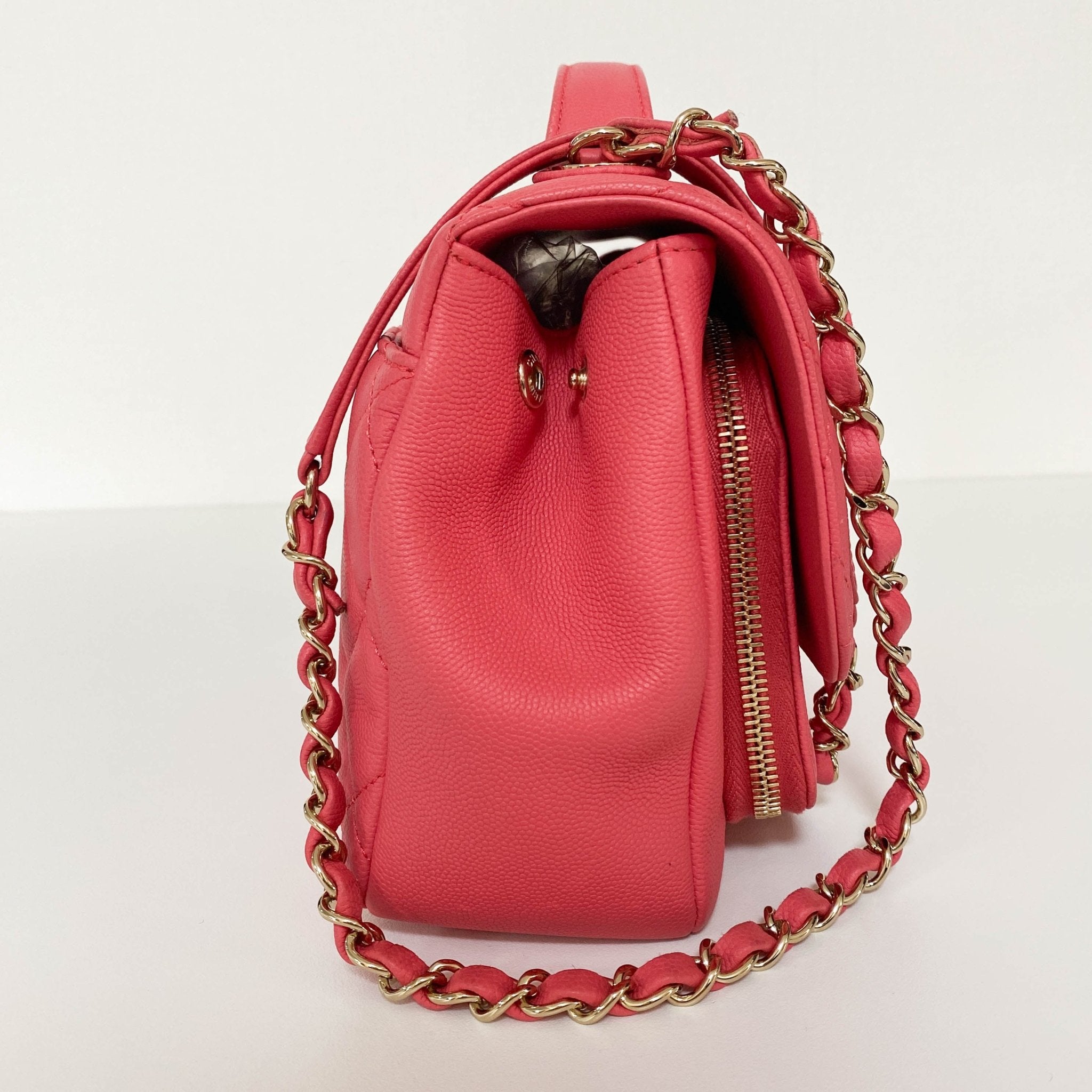 CHANEL Coco Business Affinity Caviar Leather Quilted Crossbody Bag Salmon Pink, in , Sold by HIVE PRELOVED - Crossbody bags, Handle Bags,