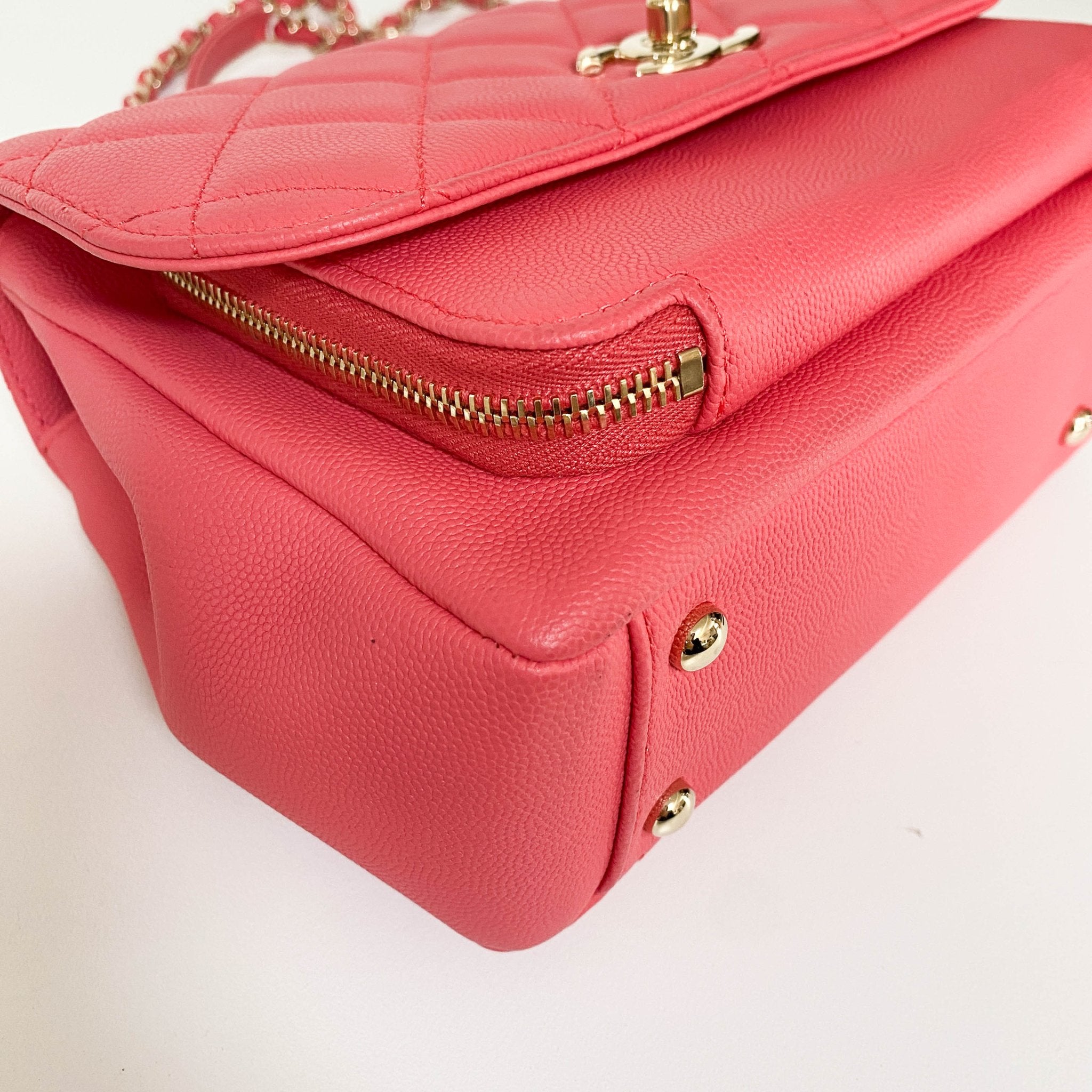 CHANEL Coco Business Affinity Caviar Leather Quilted Crossbody Bag Salmon Pink, in , Sold by HIVE PRELOVED - Crossbody bags, Handle Bags,