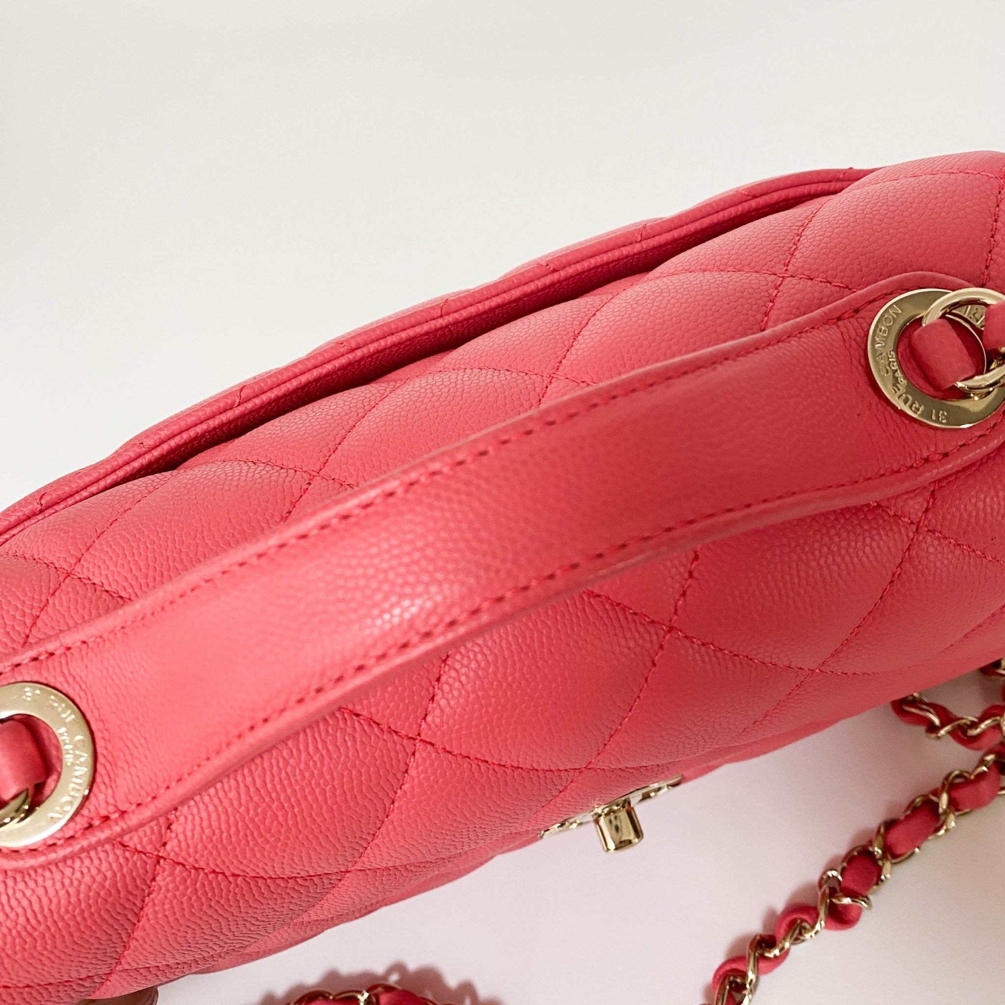 CHANEL Coco Business Affinity Caviar Leather Quilted Crossbody Bag Salmon Pink, in , Sold by HIVE PRELOVED - Crossbody bags, Handle Bags,