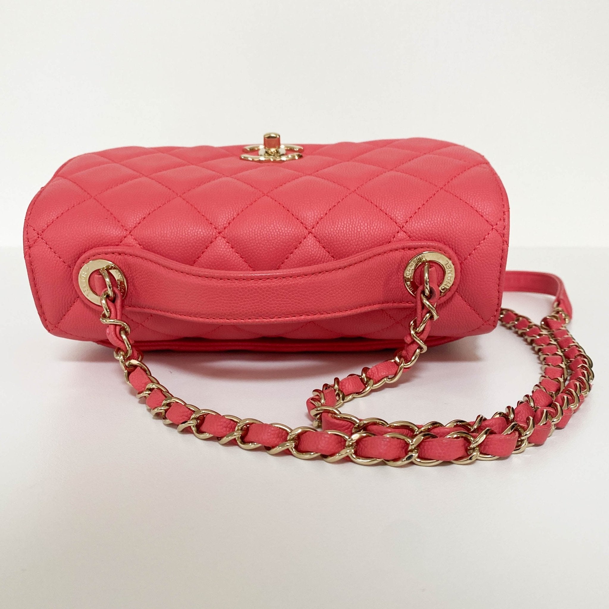 CHANEL Coco Business Affinity Caviar Leather Quilted Crossbody Bag Salmon Pink, in , Sold by HIVE PRELOVED - Crossbody bags, Handle Bags,