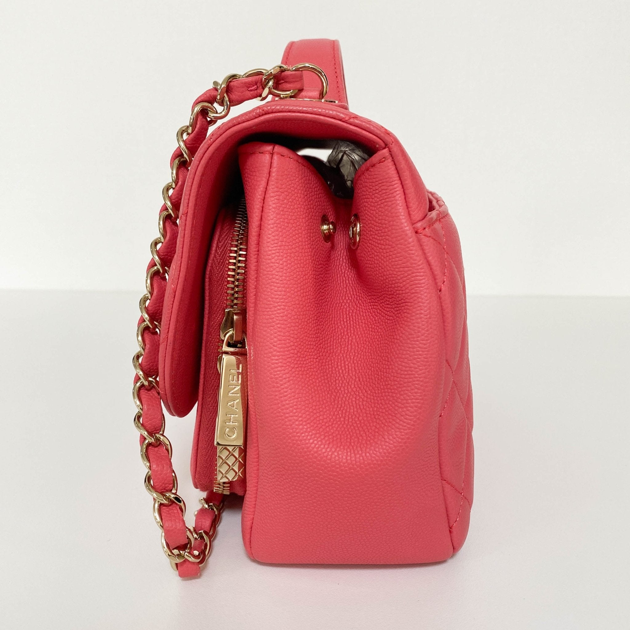 CHANEL Coco Business Affinity Caviar Leather Quilted Crossbody Bag Salmon Pink, in , Sold by HIVE PRELOVED - Crossbody bags, Handle Bags,