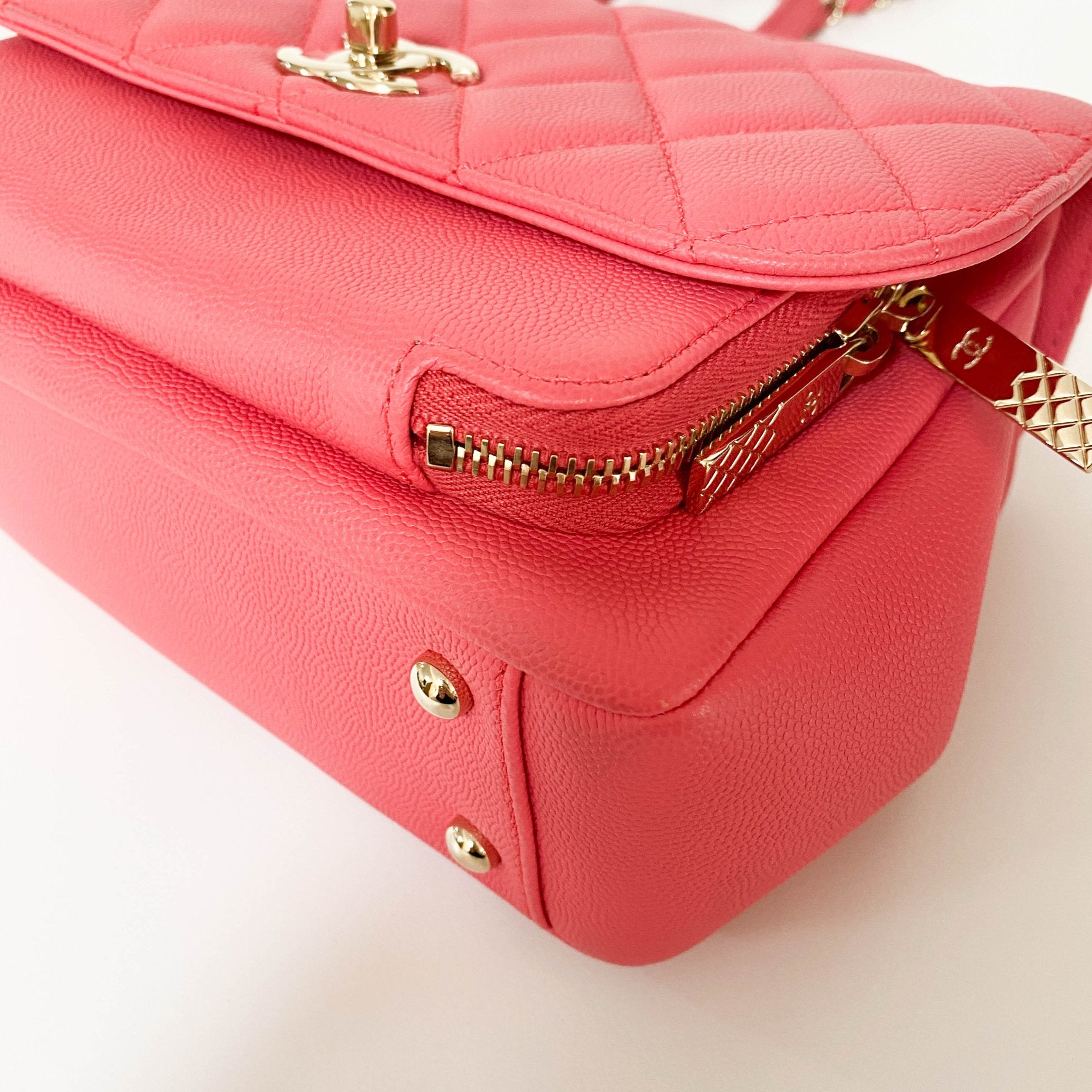 CHANEL Coco Business Affinity Caviar Leather Quilted Crossbody Bag Salmon Pink, in , Sold by HIVE PRELOVED - Crossbody bags, Handle Bags,