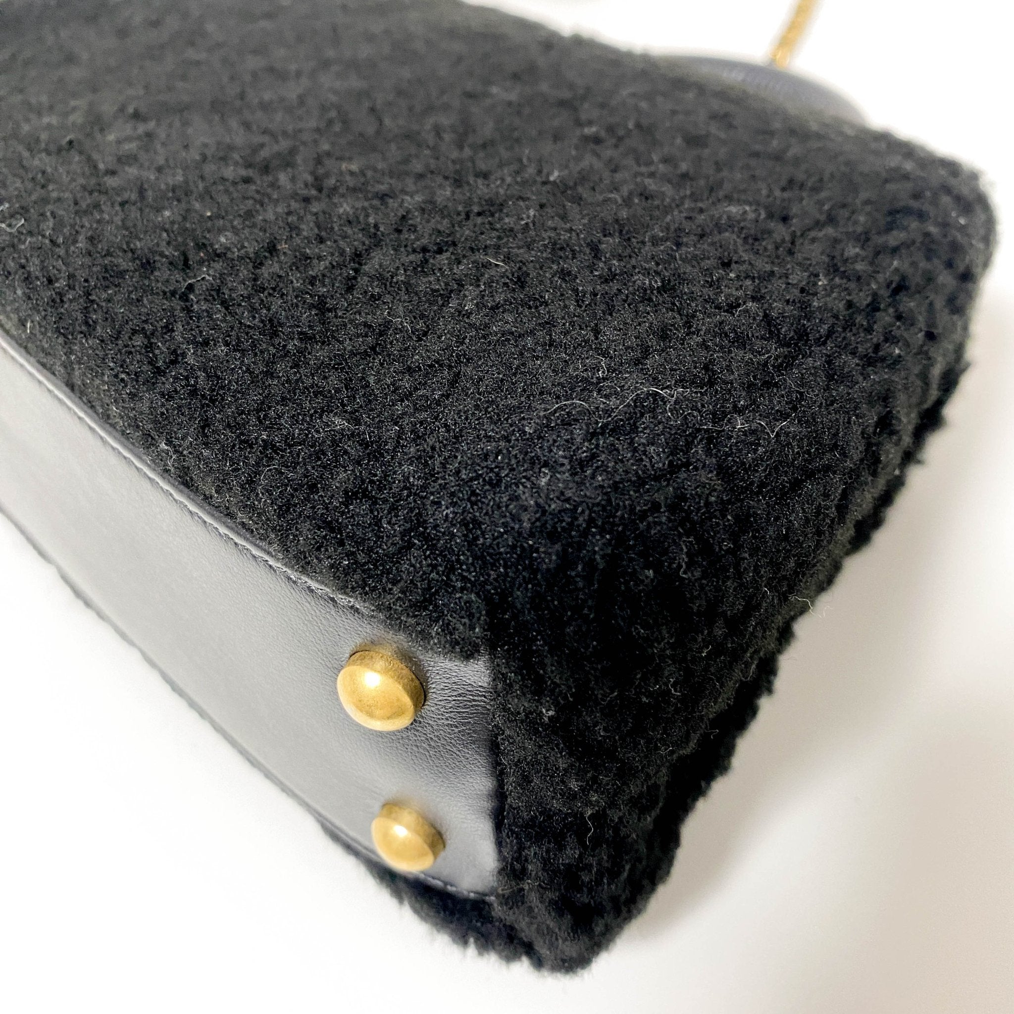 CHANEL Coco Handle 2016 - 2017 Black Shearling Top Handle Bag, in , Sold by HIVE PRELOVED - Handle Bags, ,