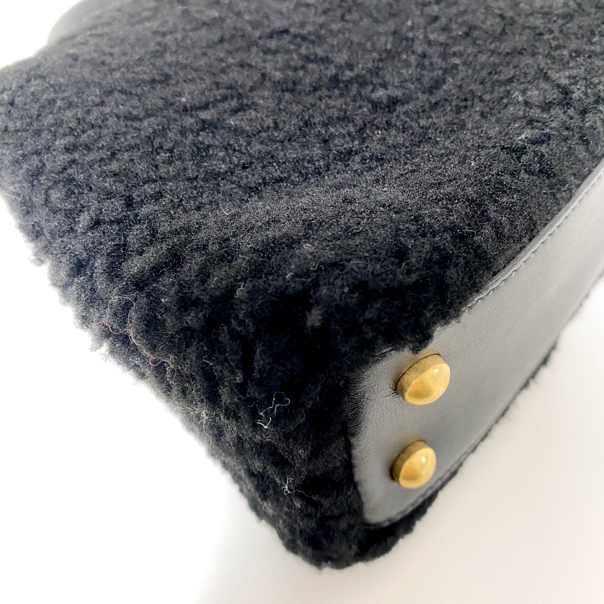 CHANEL Coco Handle 2016 - 2017 Black Shearling Top Handle Bag, in , Sold by HIVE PRELOVED - Handle Bags, ,