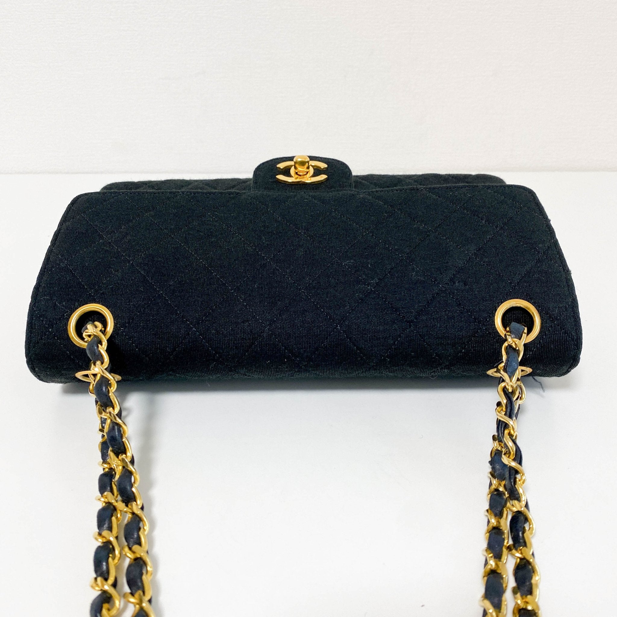 CHANEL Cotton Timeless Classic Quilted Double Flap Gold Chain Shoulder Bag, in , Sold by HIVE PRELOVED - Shoulder Bags, ,