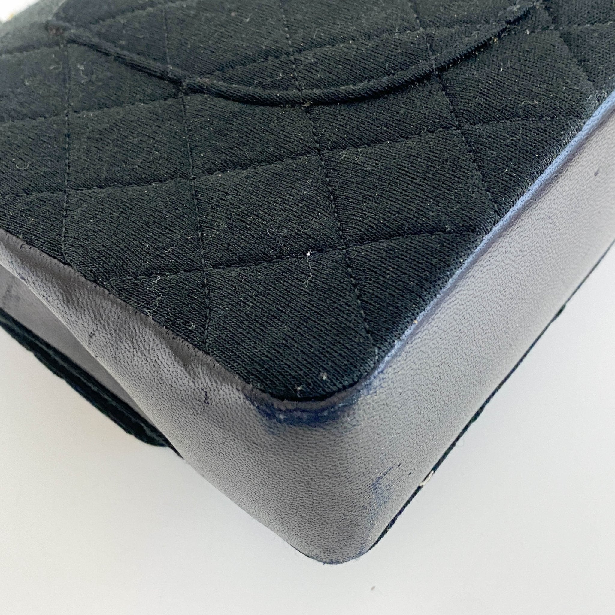 CHANEL Cotton Timeless Classic Quilted Double Flap Gold Chain Shoulder Bag, in , Sold by HIVE PRELOVED - Shoulder Bags, ,