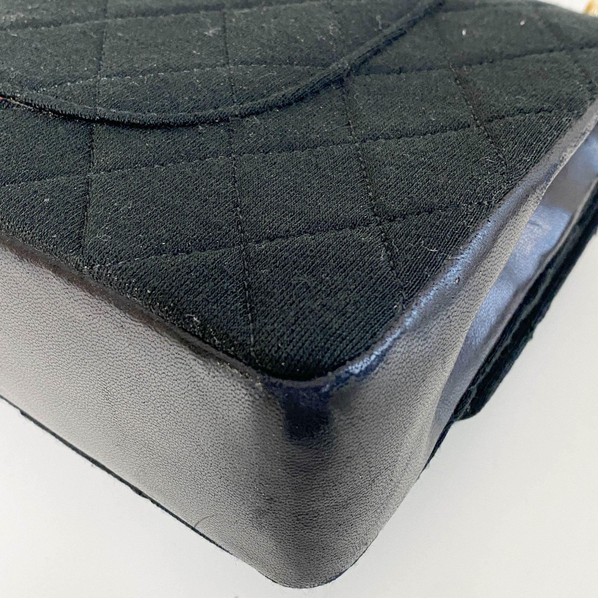 CHANEL Cotton Timeless Classic Quilted Double Flap Gold Chain Shoulder Bag, in , Sold by HIVE PRELOVED - Shoulder Bags, ,