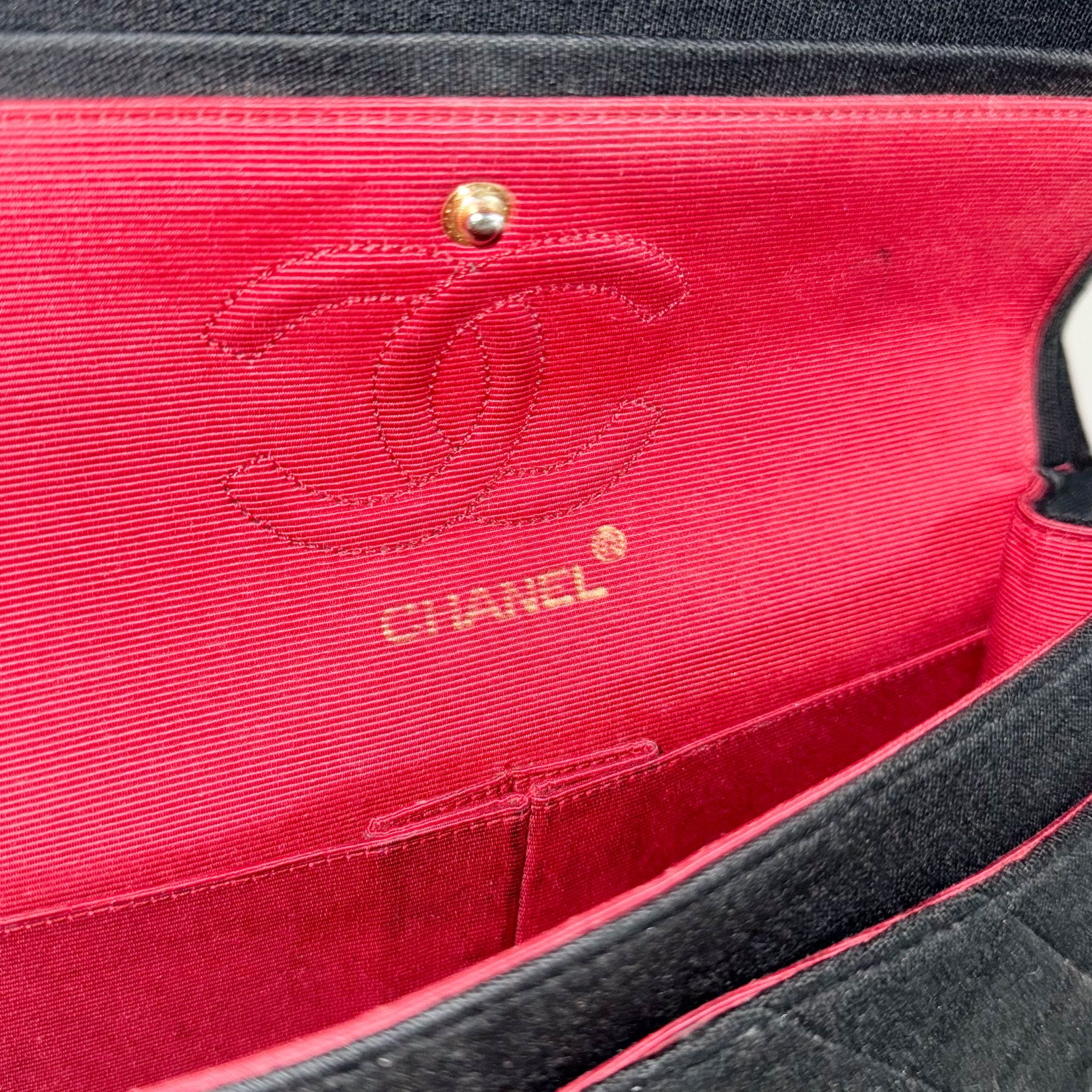 CHANEL Cotton Timeless Classic Quilted Double Flap Shoulder Bag Double Chain Gold Hardware, in , Sold by HIVE PRELOVED