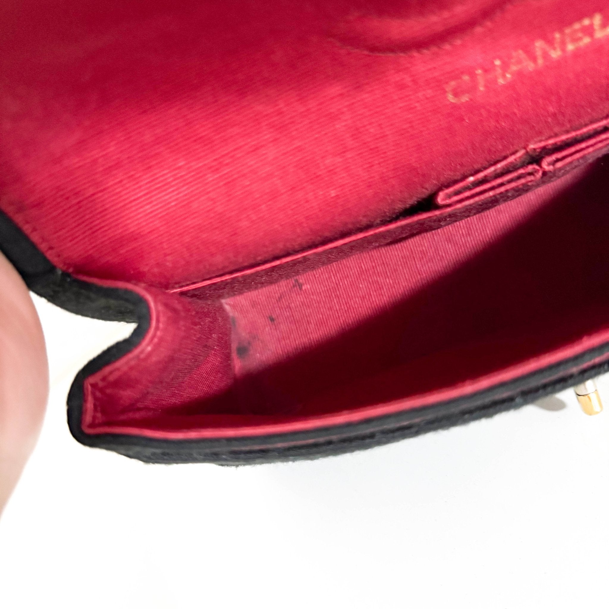 CHANEL Cotton Timeless Classic Quilted Double Flap Shoulder Bag Double Chain Gold Hardware, in , Sold by HIVE PRELOVED