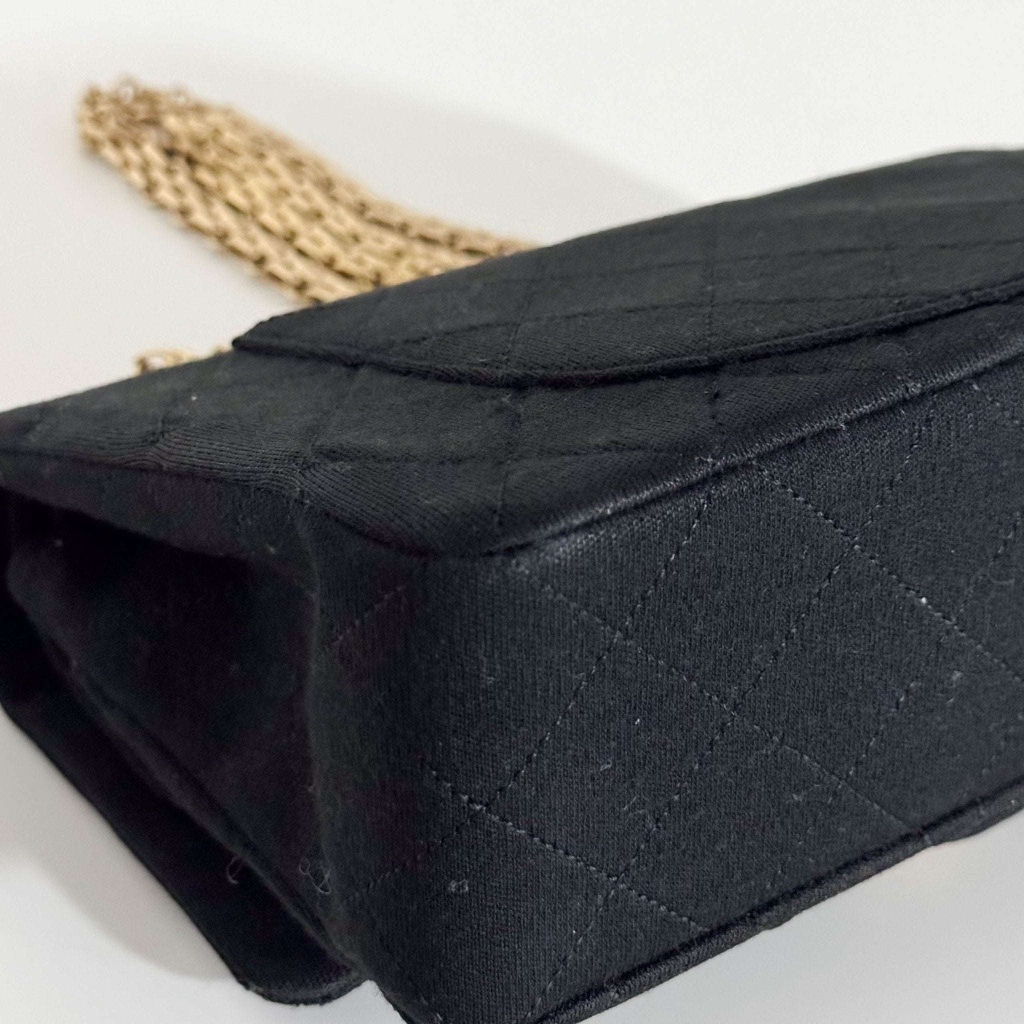 CHANEL Cotton Timeless Classic Quilted Double Flap Shoulder Bag Double Chain Gold Hardware, in , Sold by HIVE PRELOVED