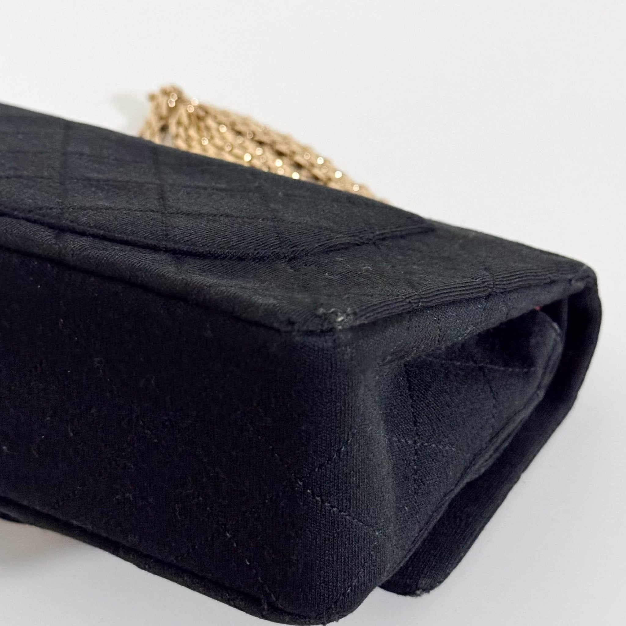 CHANEL Cotton Timeless Classic Quilted Double Flap Shoulder Bag Double Chain Gold Hardware, in , Sold by HIVE PRELOVED