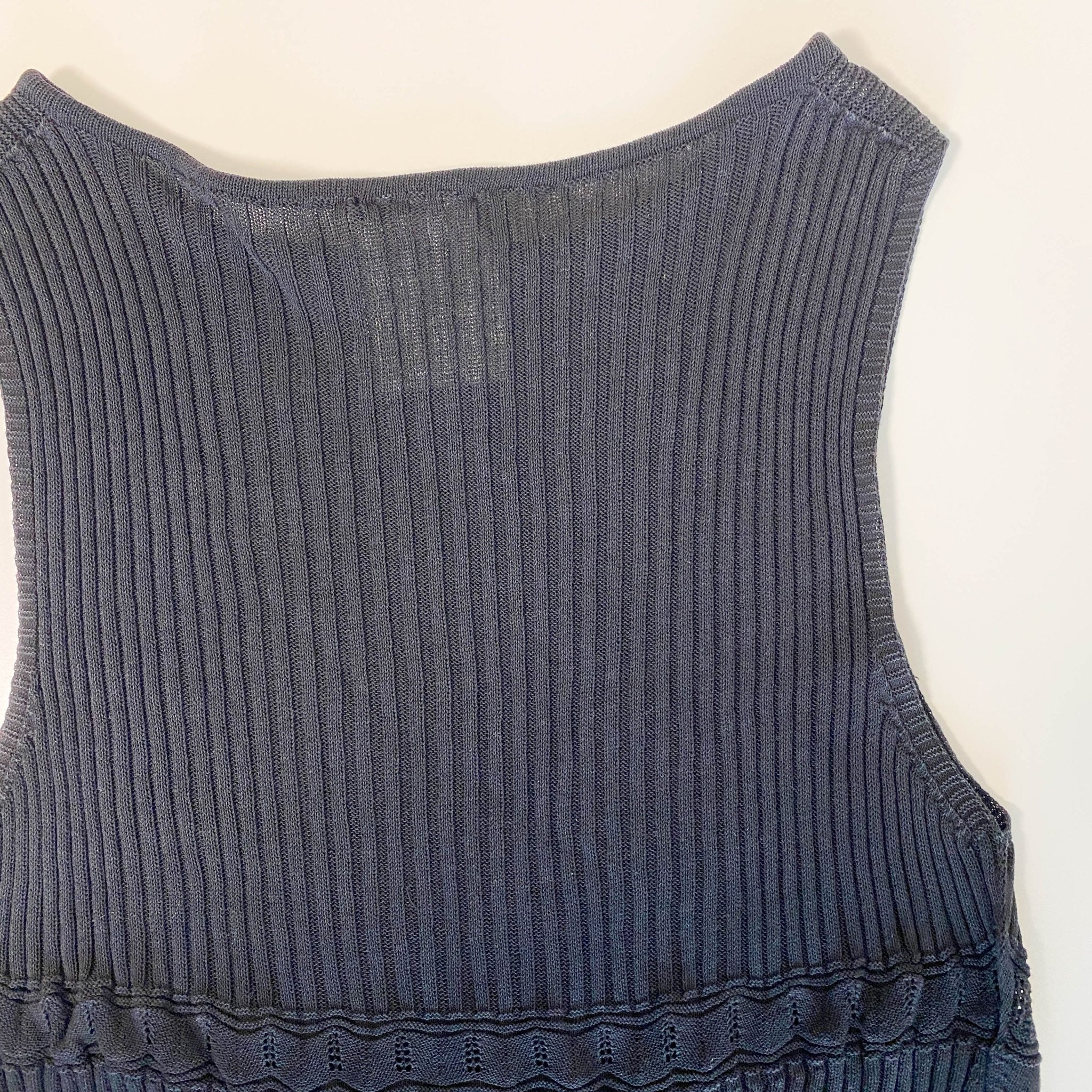 CHANEL Cotton Top Vest Black 42, in , Sold by HIVE PRELOVED - Tops, ,