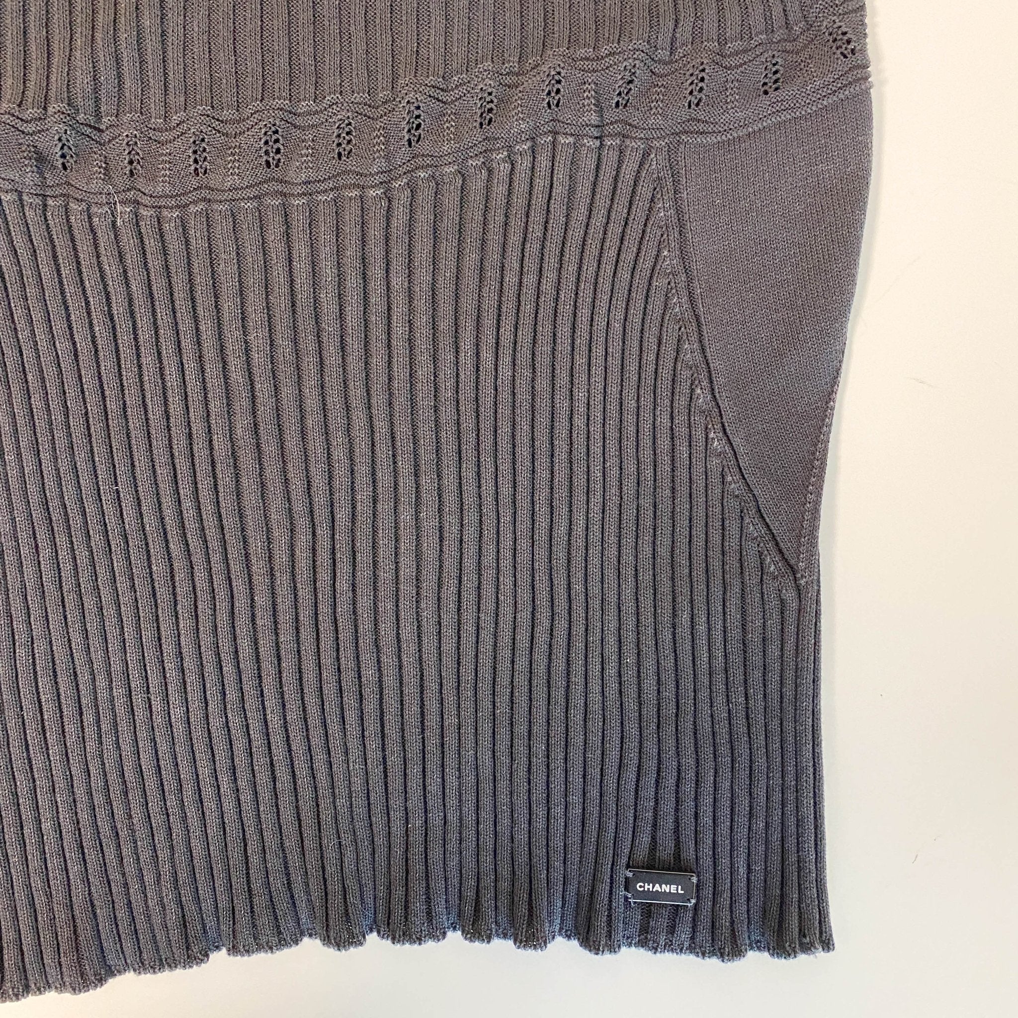 CHANEL Cotton Top Vest Black 42, in , Sold by HIVE PRELOVED - Tops, ,