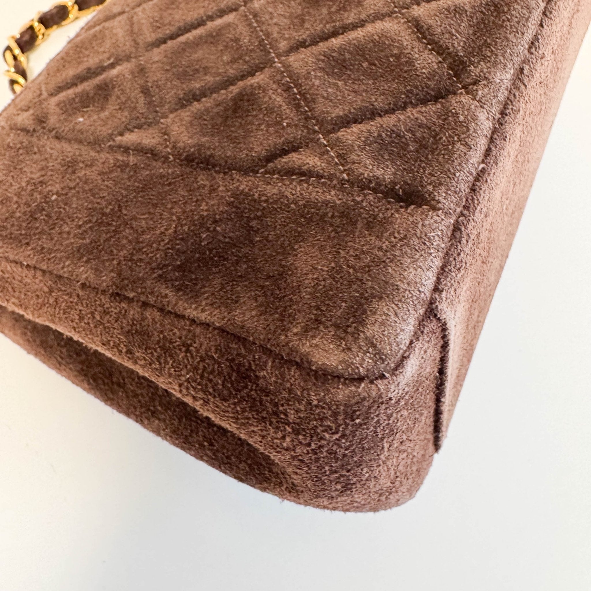 CHANEL Diana Brown Suede Quilted Single Flap Shoulder Bag, in , Sold by HIVE PRELOVED - Shoulder Bags, ,