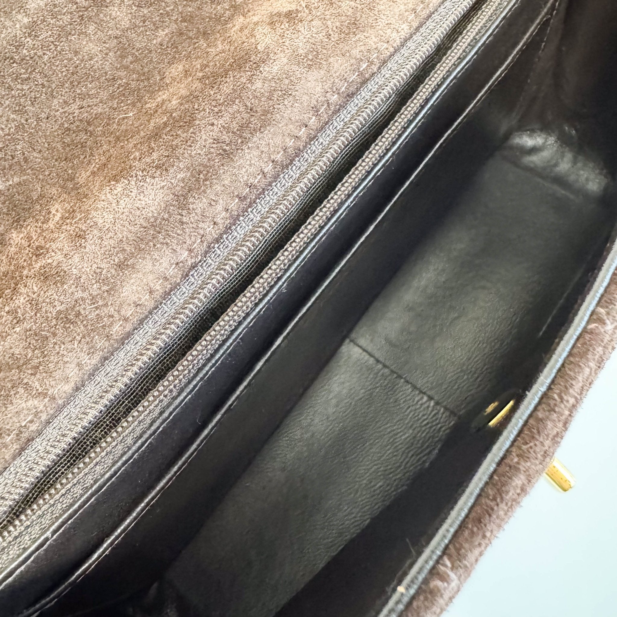 CHANEL Diana Brown Suede Quilted Single Flap Shoulder Bag, in , Sold by HIVE PRELOVED - Shoulder Bags, ,