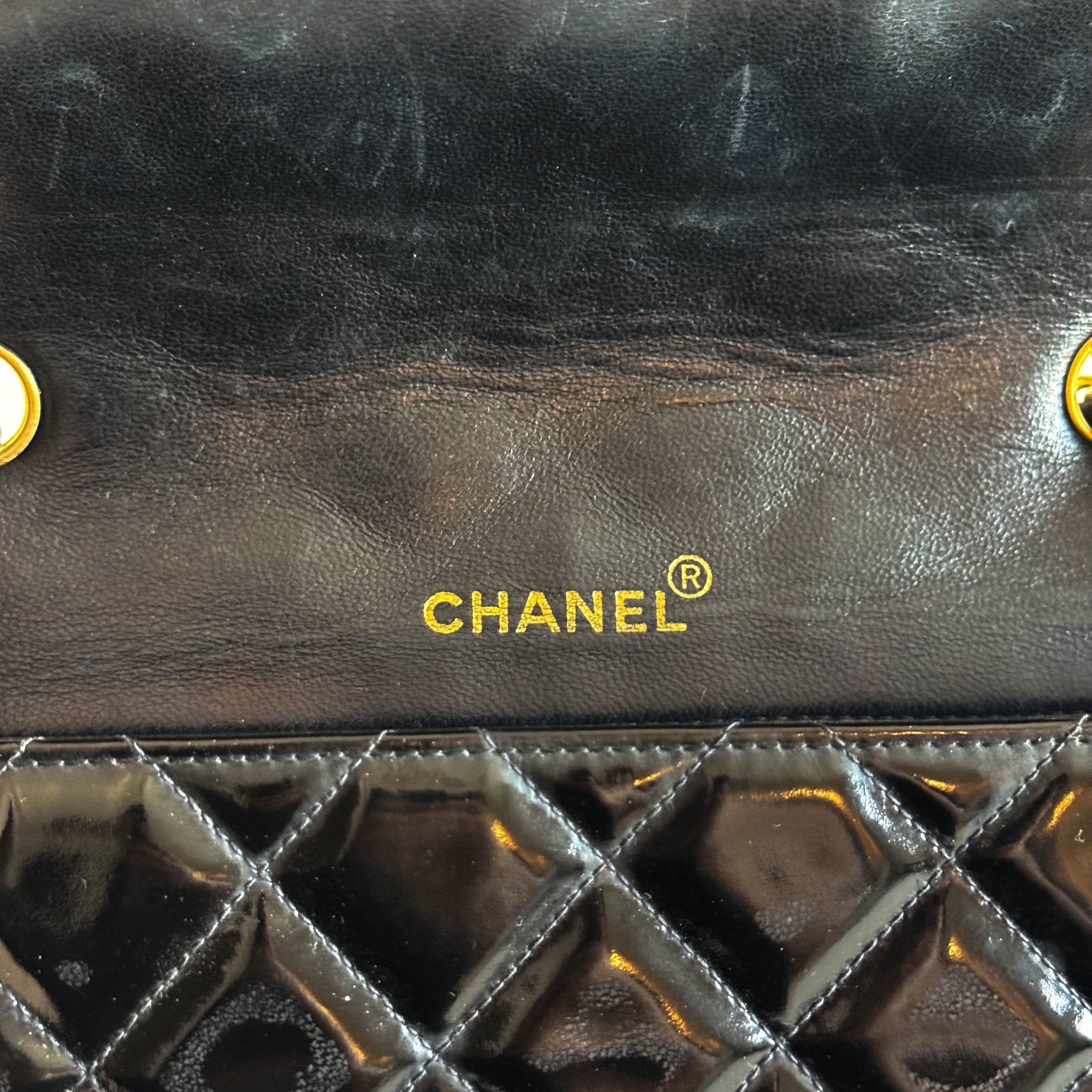 CHANEL Diana Flap Black Patent Leather Chain Shoulder Bag, in , Sold by HIVE PRELOVED - Crossbody bags, ,