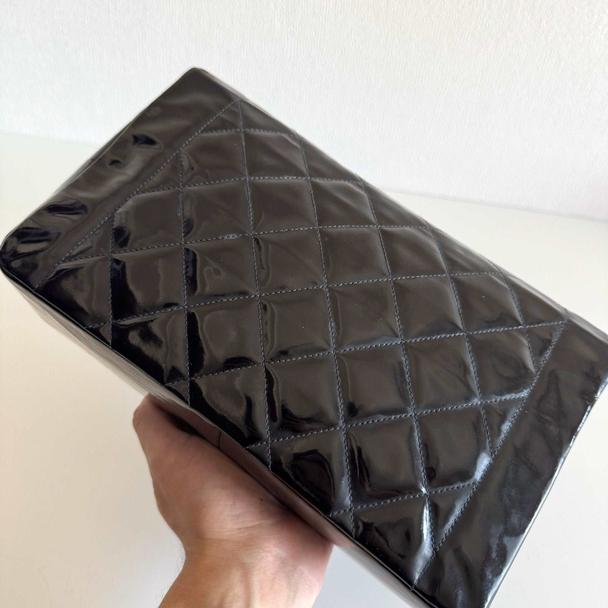 CHANEL Diana Flap Black Patent Leather Chain Shoulder Bag, in , Sold by HIVE PRELOVED - Crossbody bags, ,