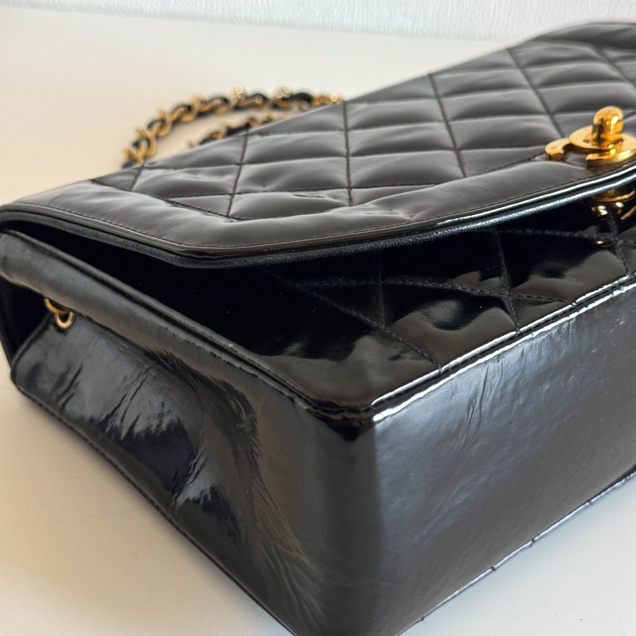 CHANEL Diana Flap Black Patent Leather Chain Shoulder Bag, in , Sold by HIVE PRELOVED - Crossbody bags, ,