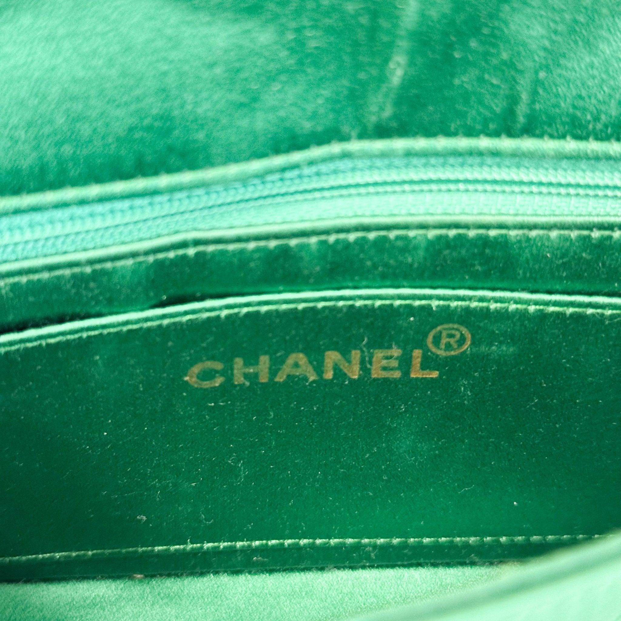 CHANEL Diana Flap Green Satin Bijou Chain Shoulder Bag, in , Sold by HIVE PRELOVED - Crossbody bags, Shoulder Bags,